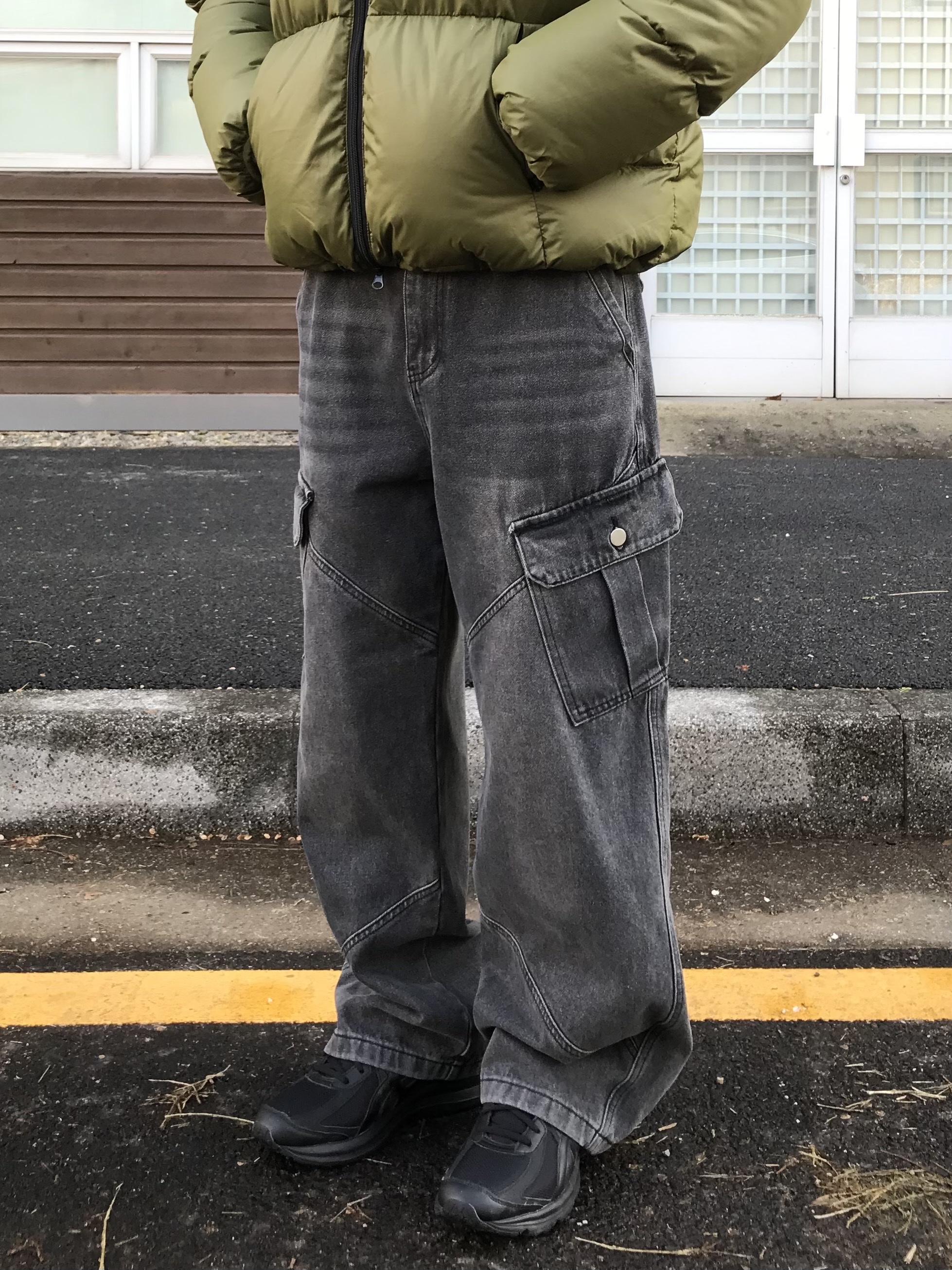 Asics Jog 100 2 Black 착용 스타일 - 2