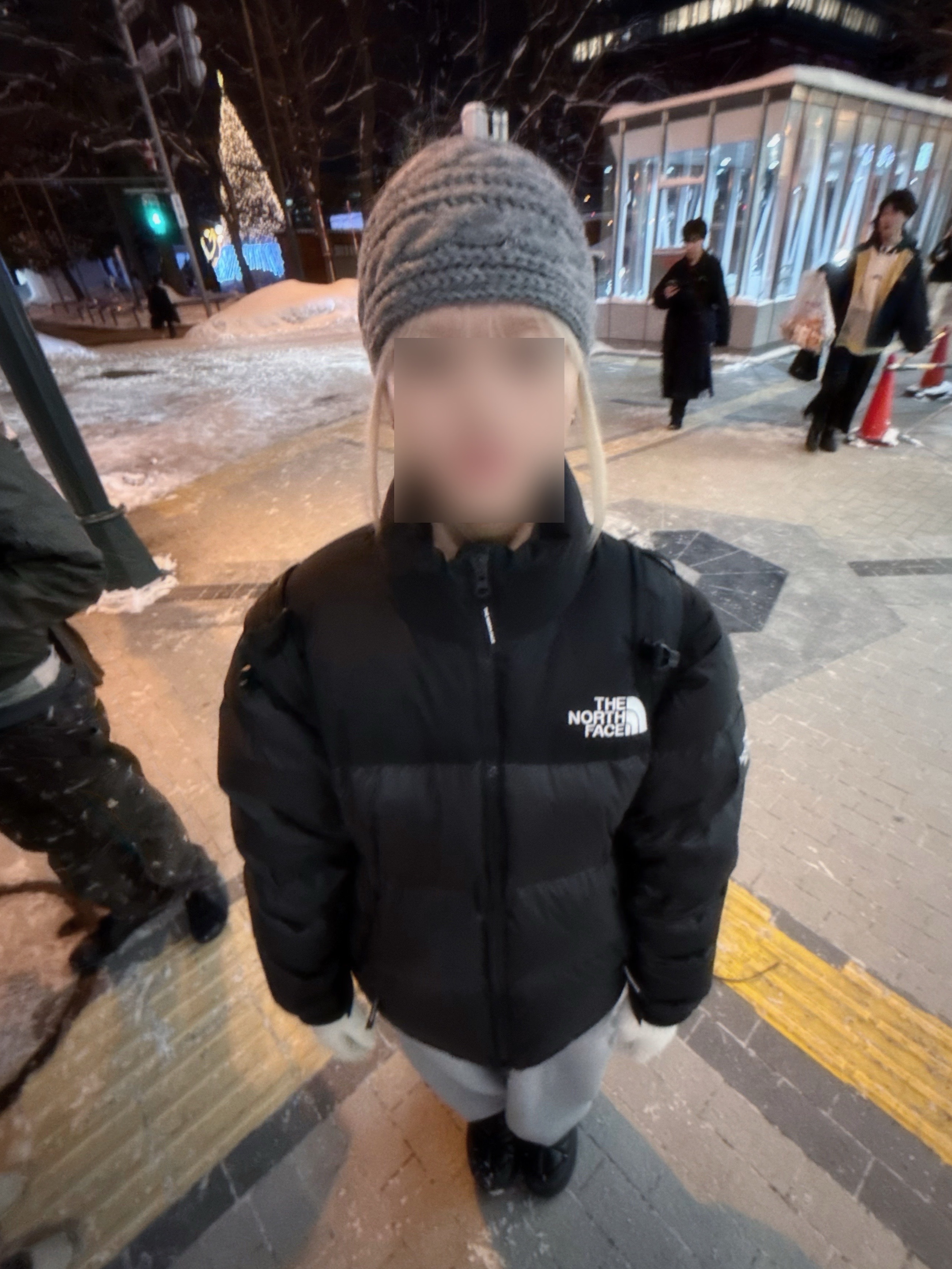 The North Face White Label Novelty Nuptse RDS Down Jacket Real Black μ°©μ© μ€νμΌ