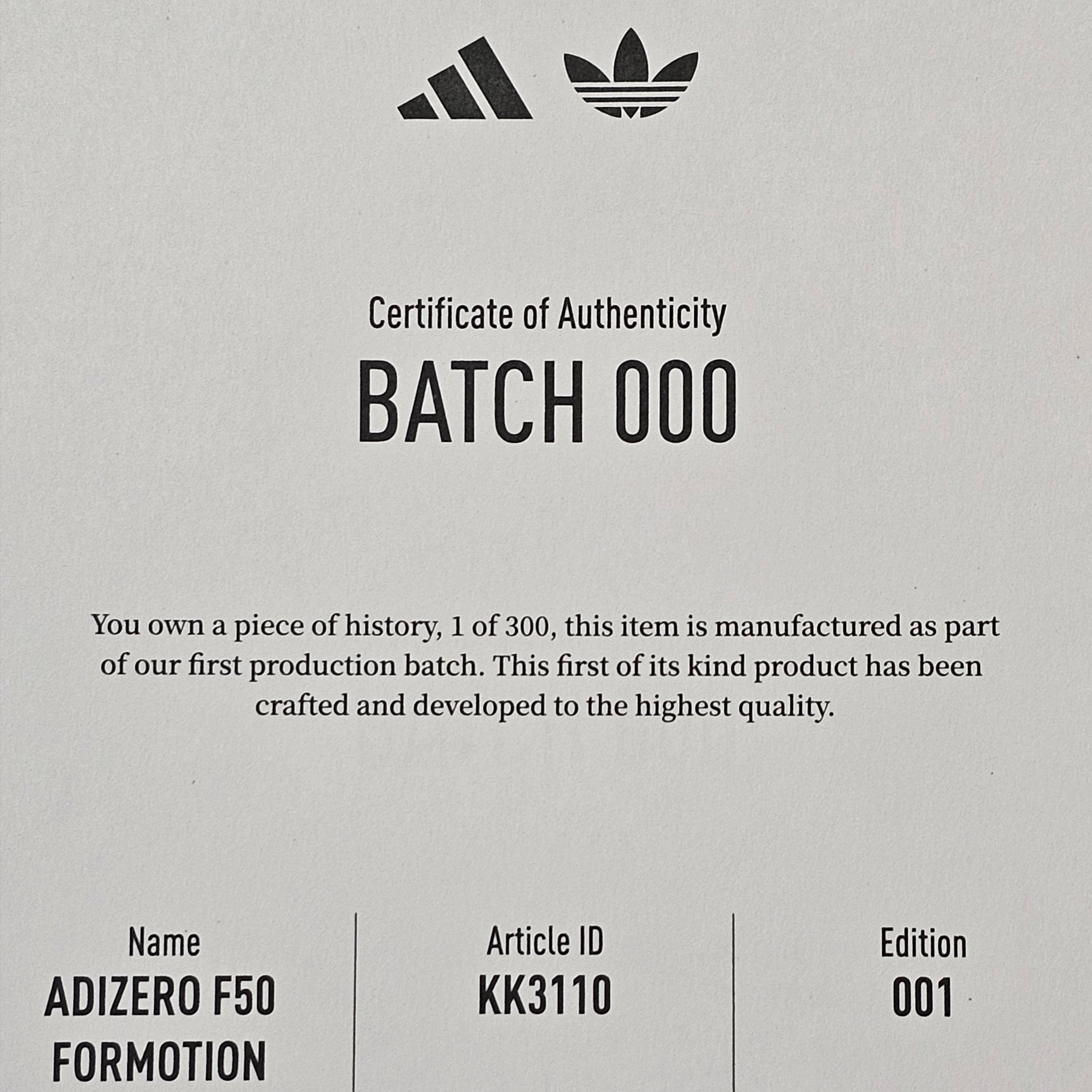Adidas Adizero F50 Cloud White Zero Metallic 착용 스타일 - 1