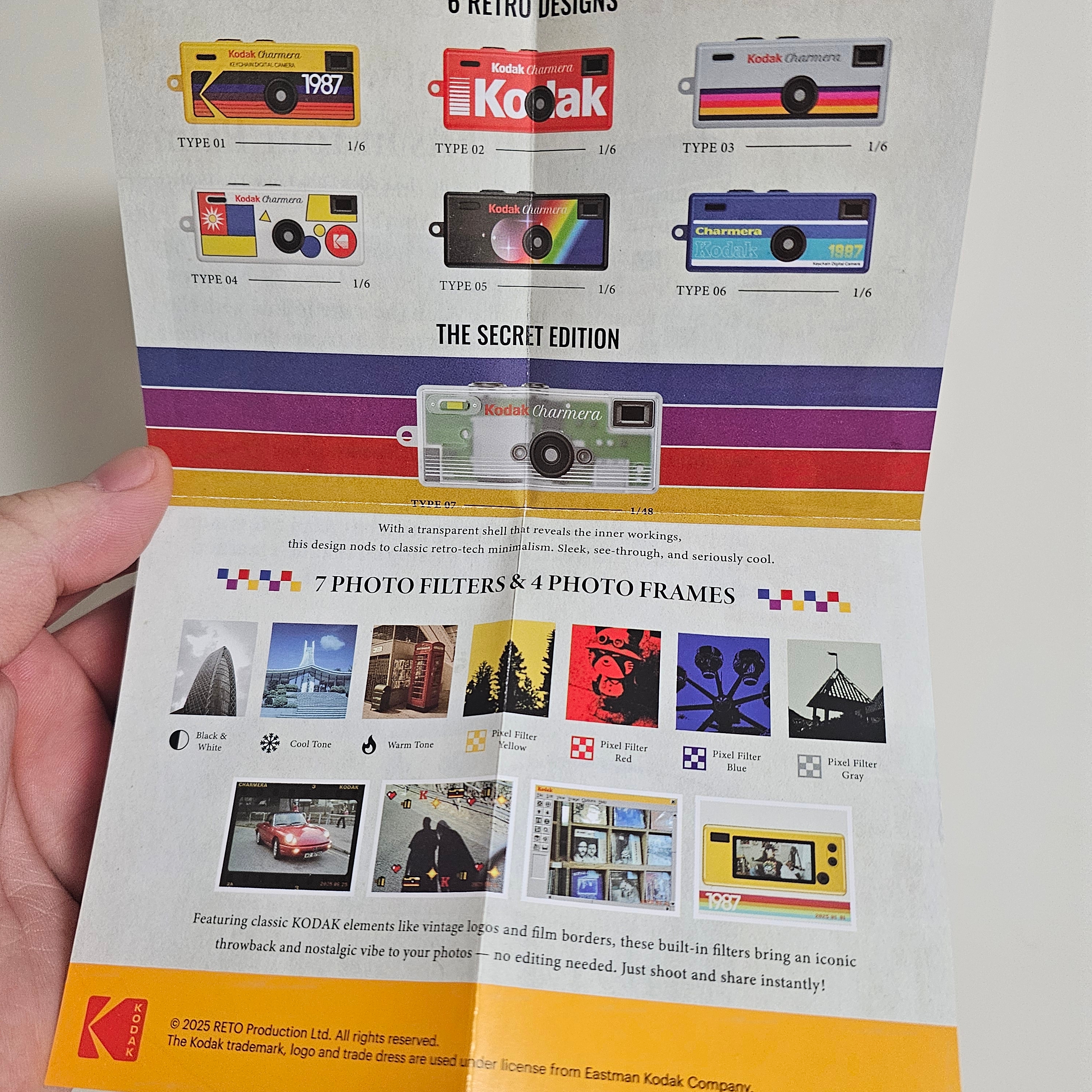 Kodak Charmera Key Chain Film Camera Sealed Case (1 Blind Box) 착용 스타일 - 4