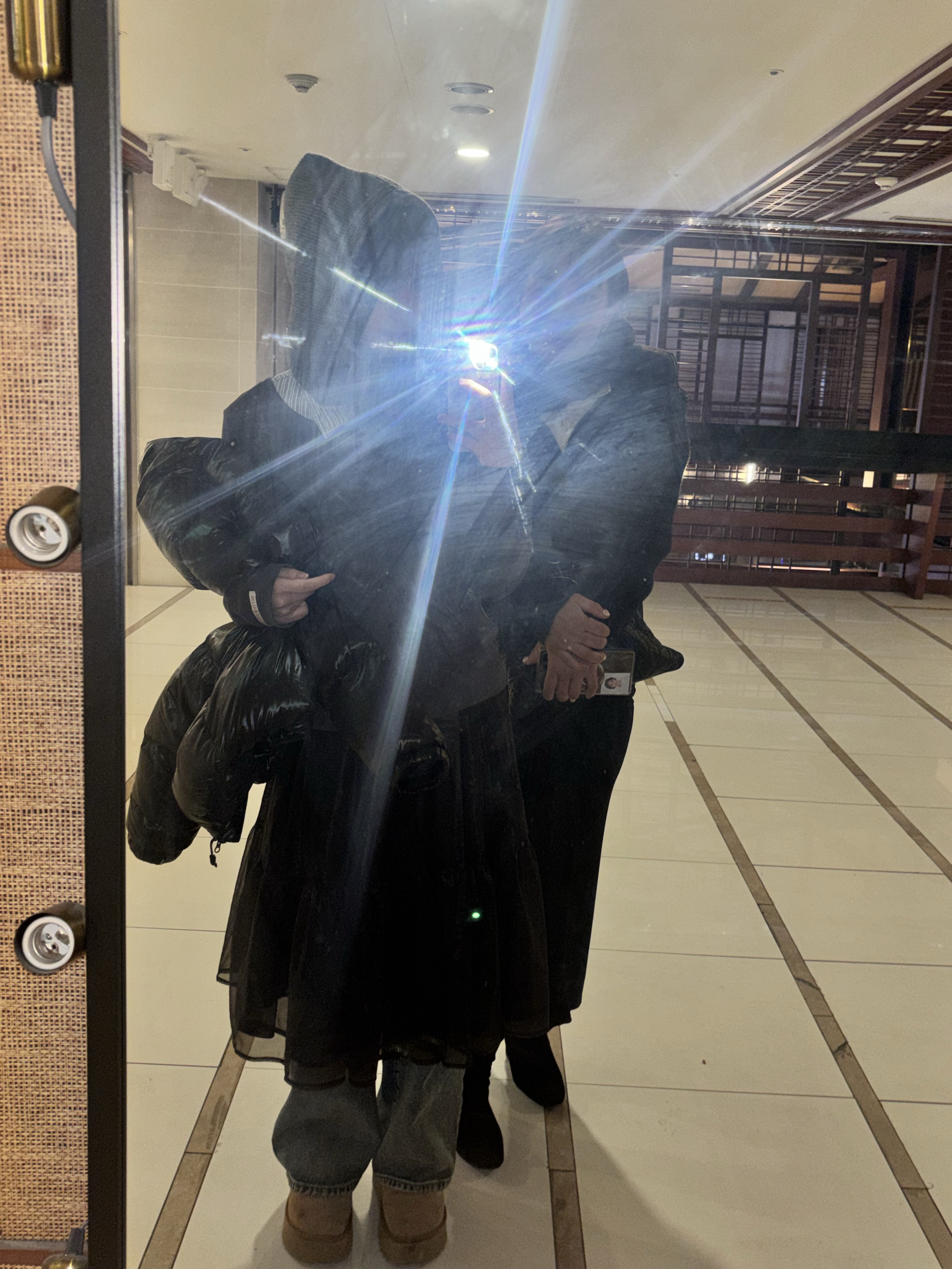 (W) Adidas Originals Lace Skirt Black - KR Sizing, (W) The North Face Ella Down Jacket RDS Black - 25FW 착용 스타일 - 2