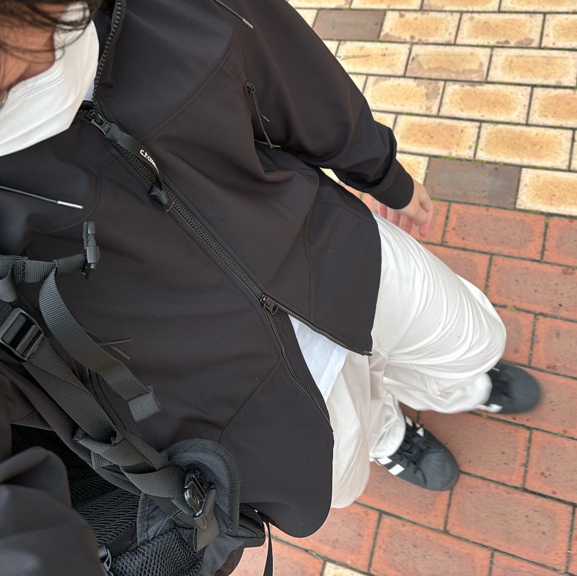 C.P. Company Shell-R Goggle Jacket Black - 25SS 착용 스타일