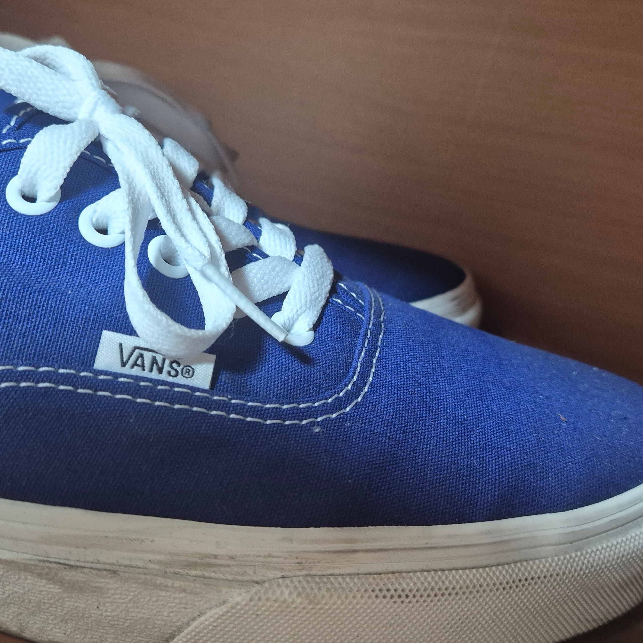 Vans Canvas Authentic Mule Blue 착용 스타일
