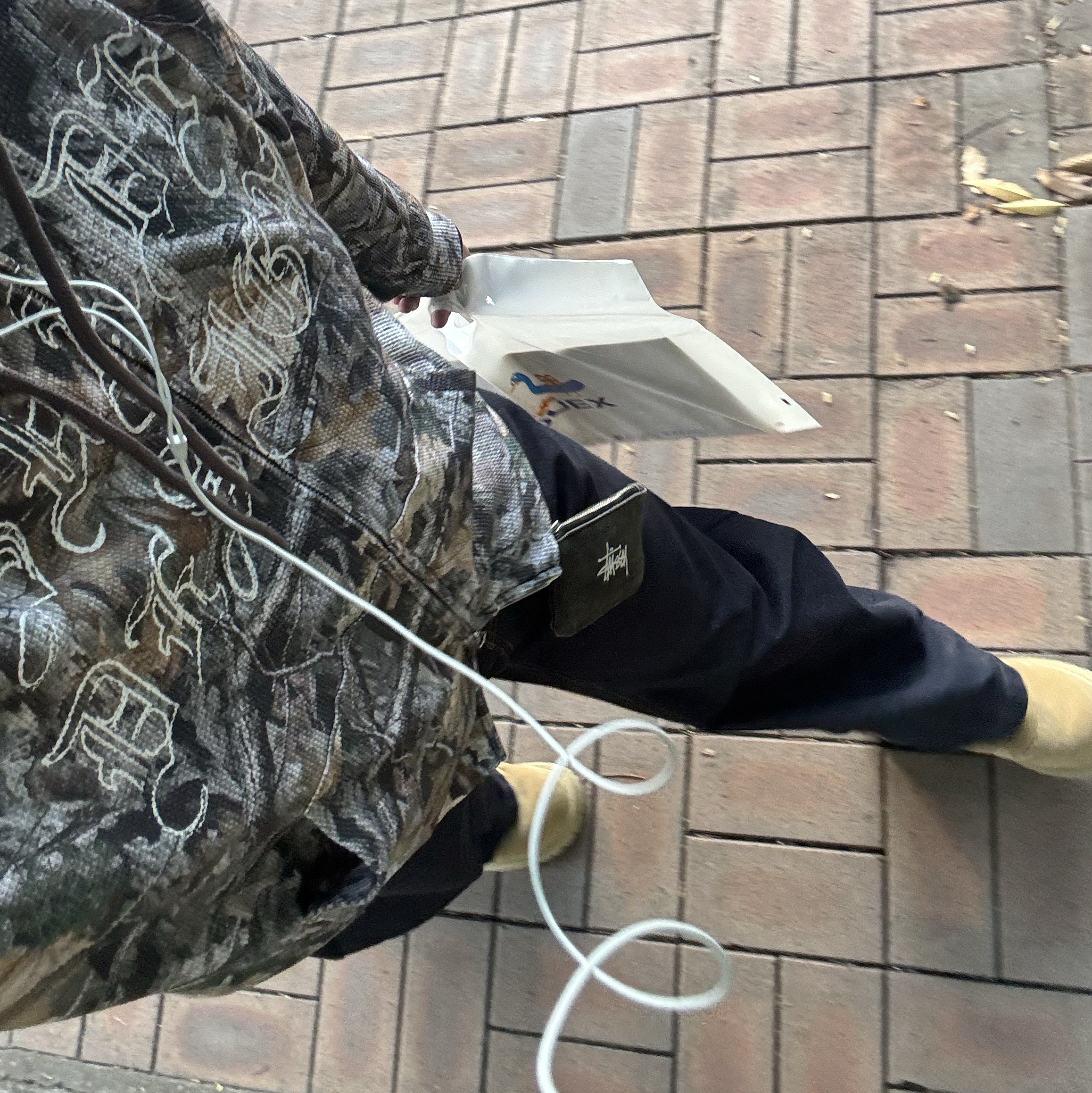 Suade Thermal Camo Hood Zip Up Tree Camo 착용 스타일 - 2