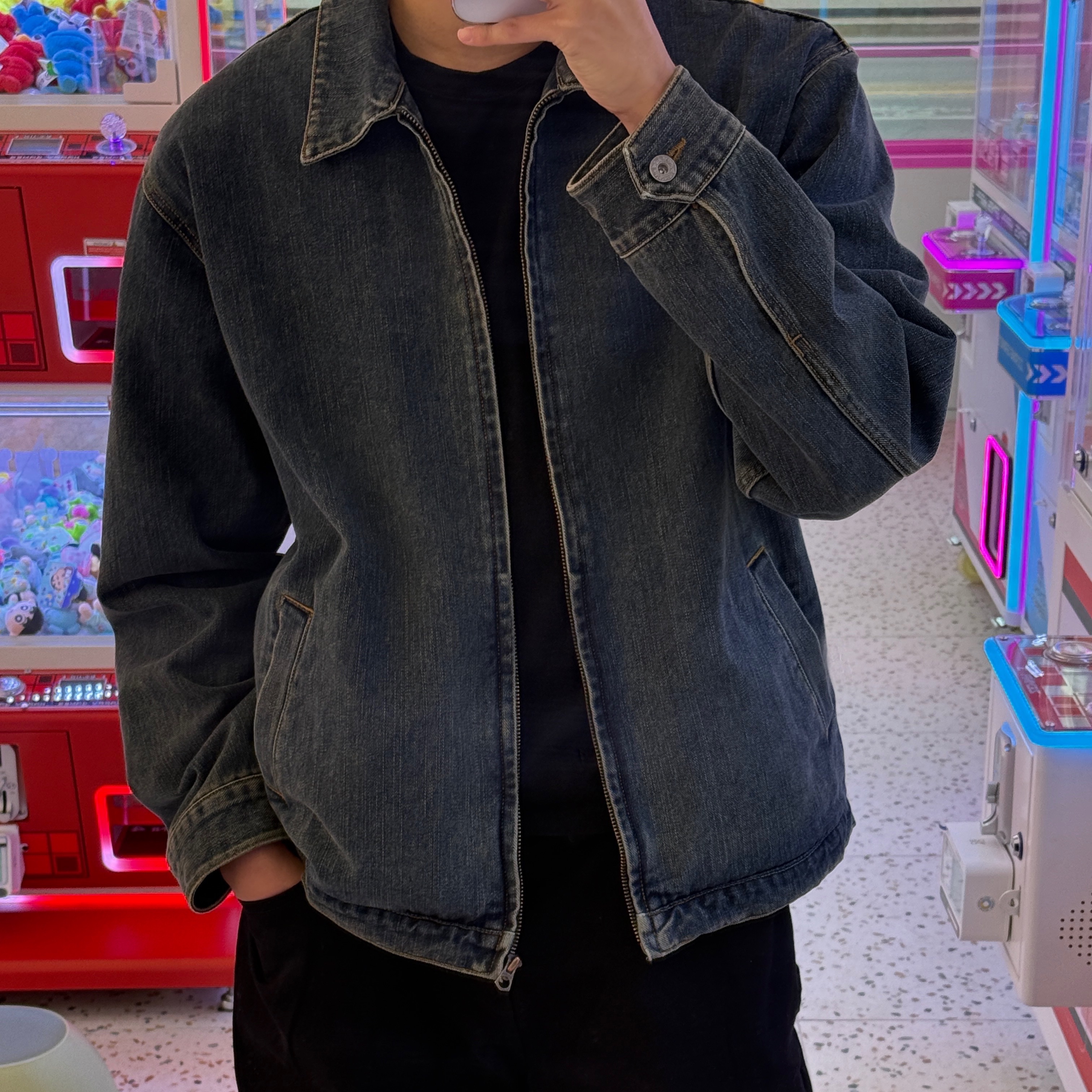 POSR Horizon Denim Jacket Vintage Washed 착용 스타일 - 4