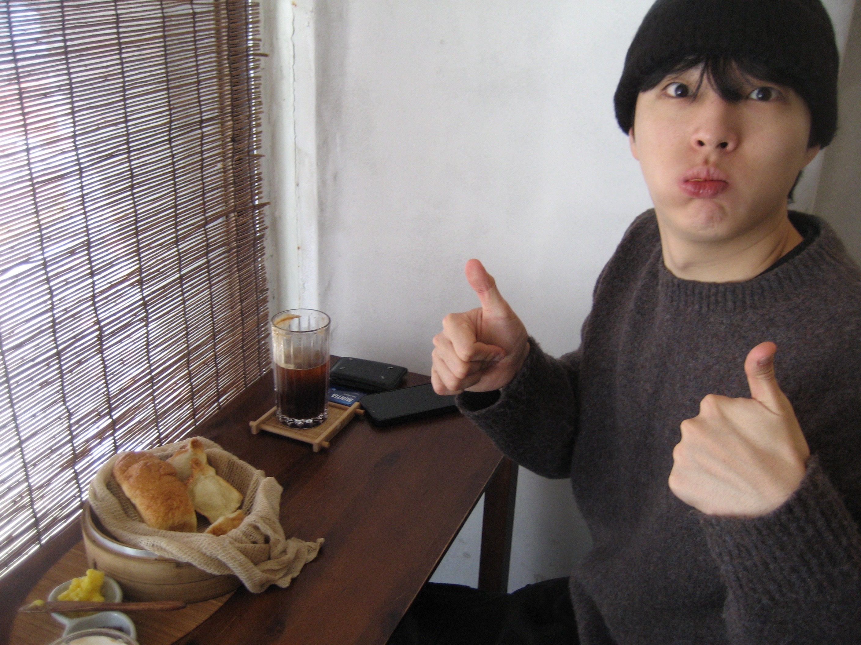 Millo Archive Crop Silhouette Knit Melange Purple 착용 스타일 - 5