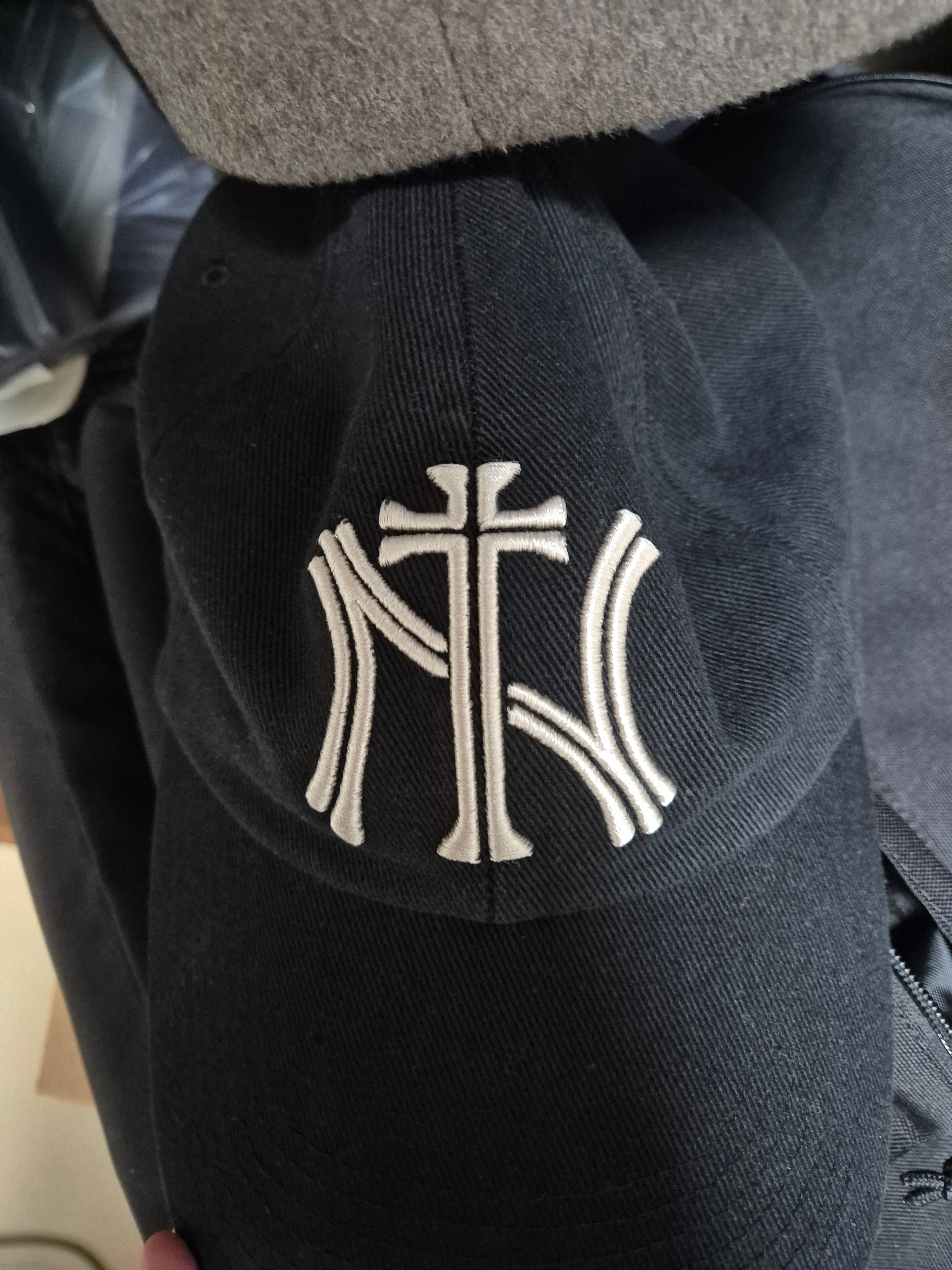 ETCE Ny Cross Washed Cap Black 착용 스타일