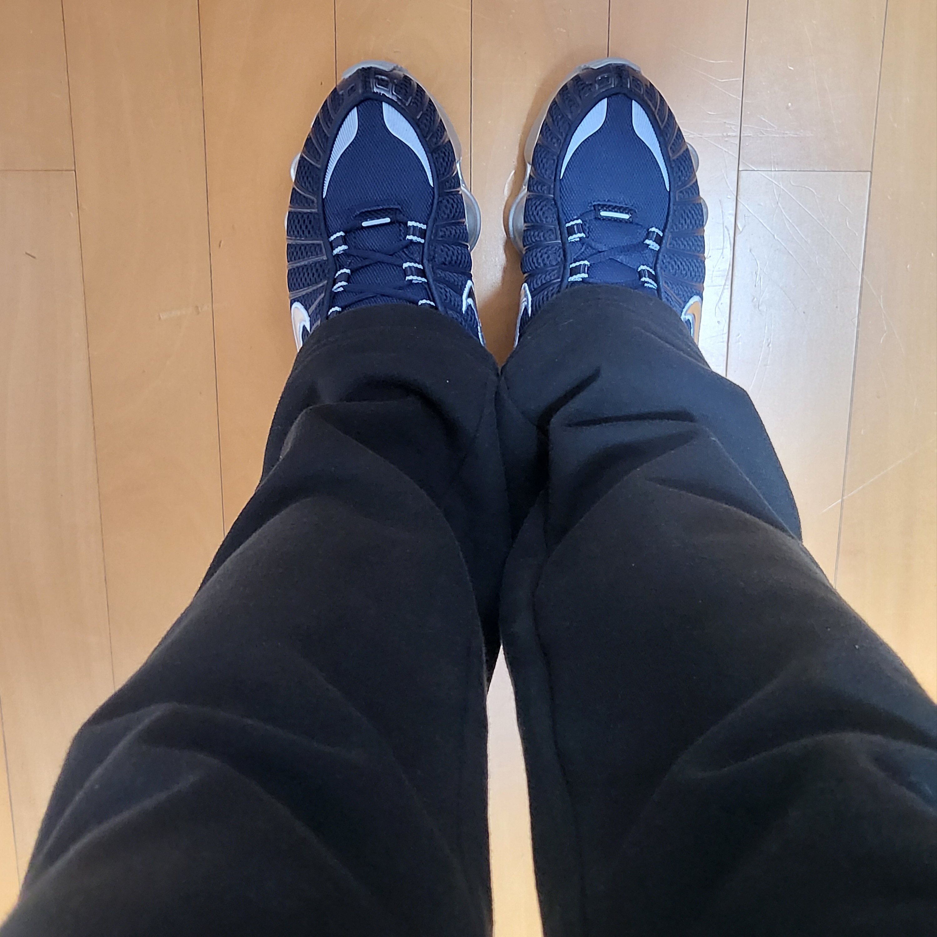 (W) Nike Shox TL Obsidian Light Armory Blue 착용 스타일