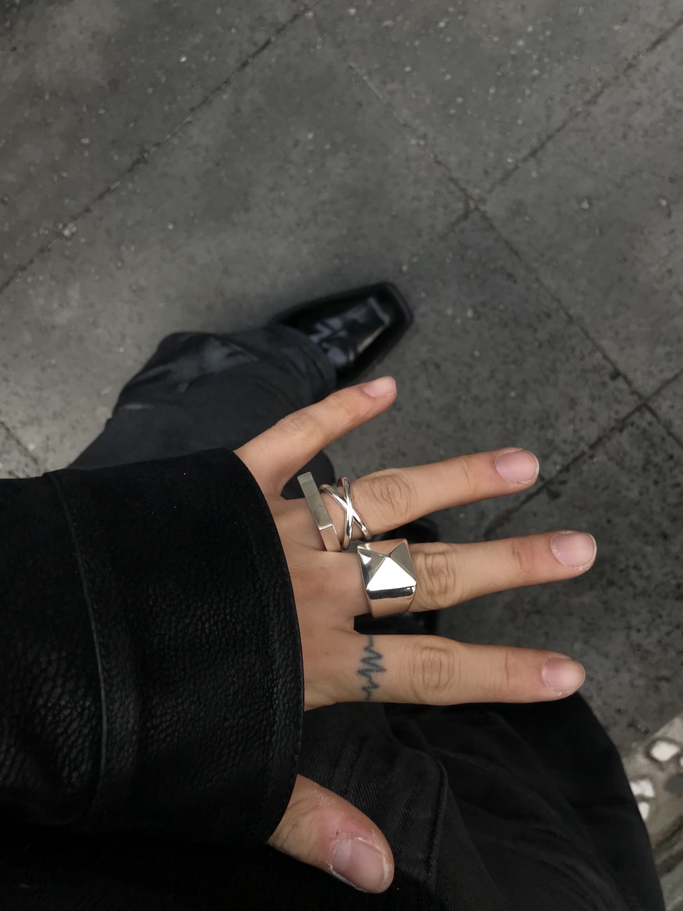 Undermycar Mu.Ac.04 - 925 Silver Ring, Undermycar Mu.Ac.13 - 925 Silver Ring 착용 스타일 - 7