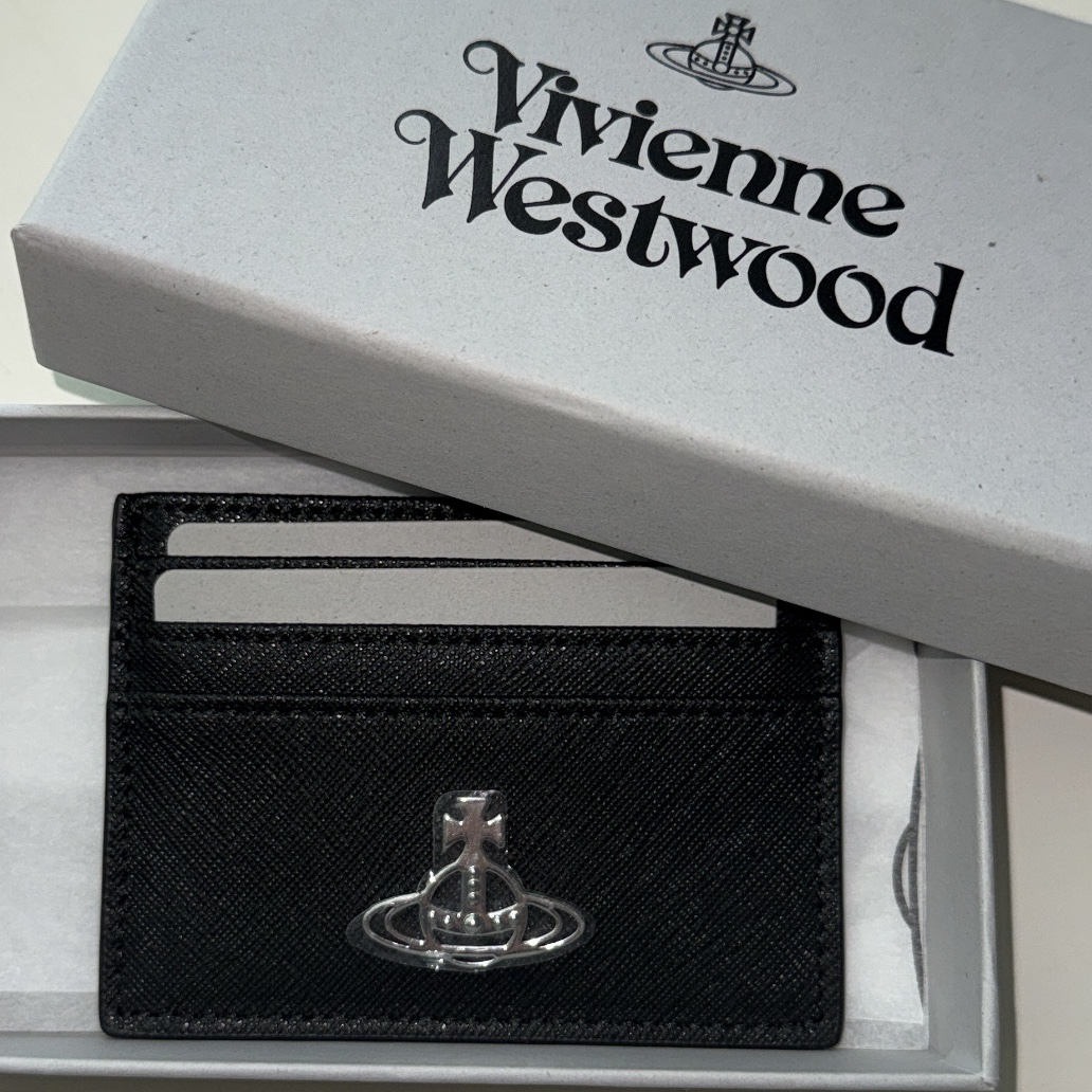 Vivienne Westwood Flat Card Holder Black 착용 스타일