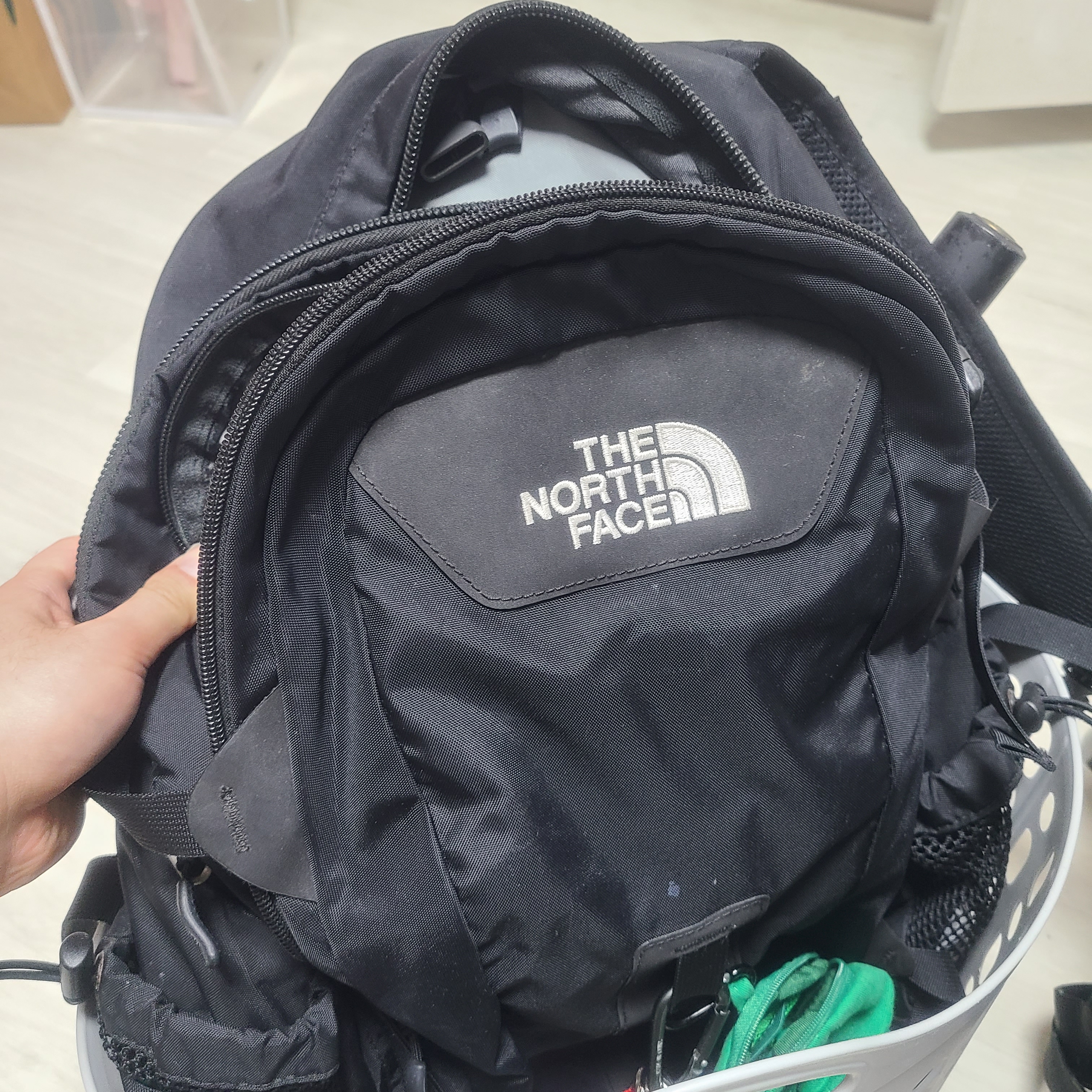 The North Face Big Shot Black 착용 스타일