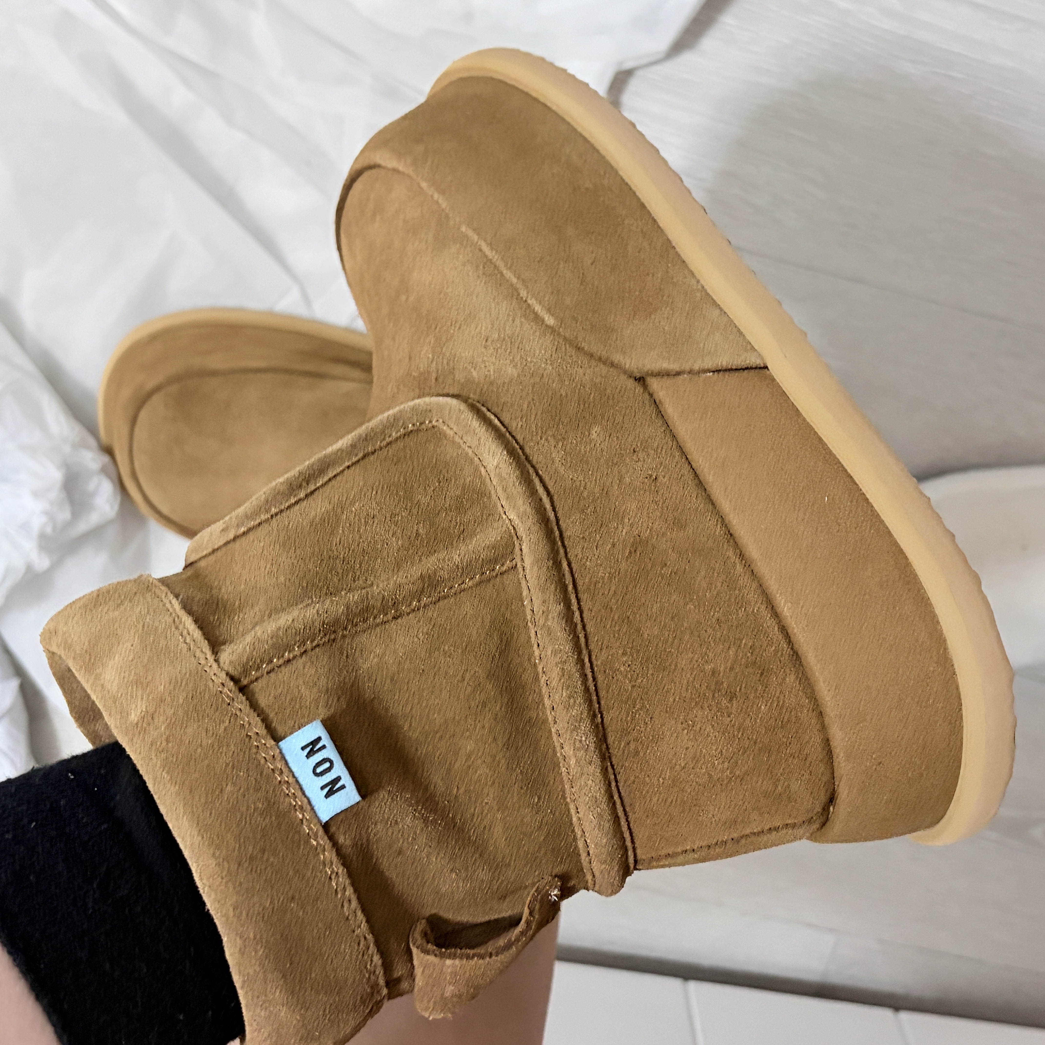 NONPARKING X kinchi N Road Boots Brown 착용 스타일 - 3