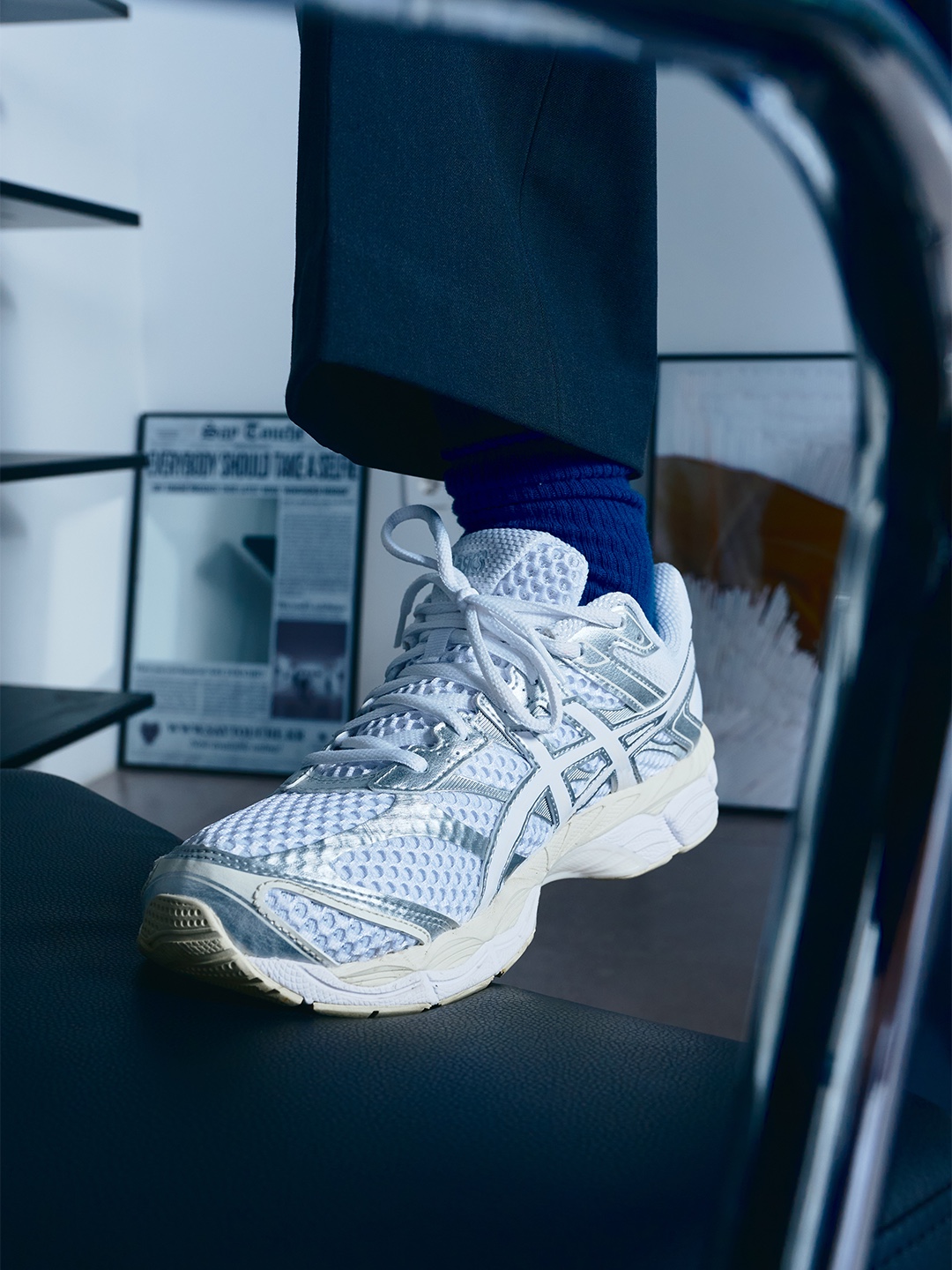 Asics Gel-Cumulus 16 White 착용 스타일 - 2