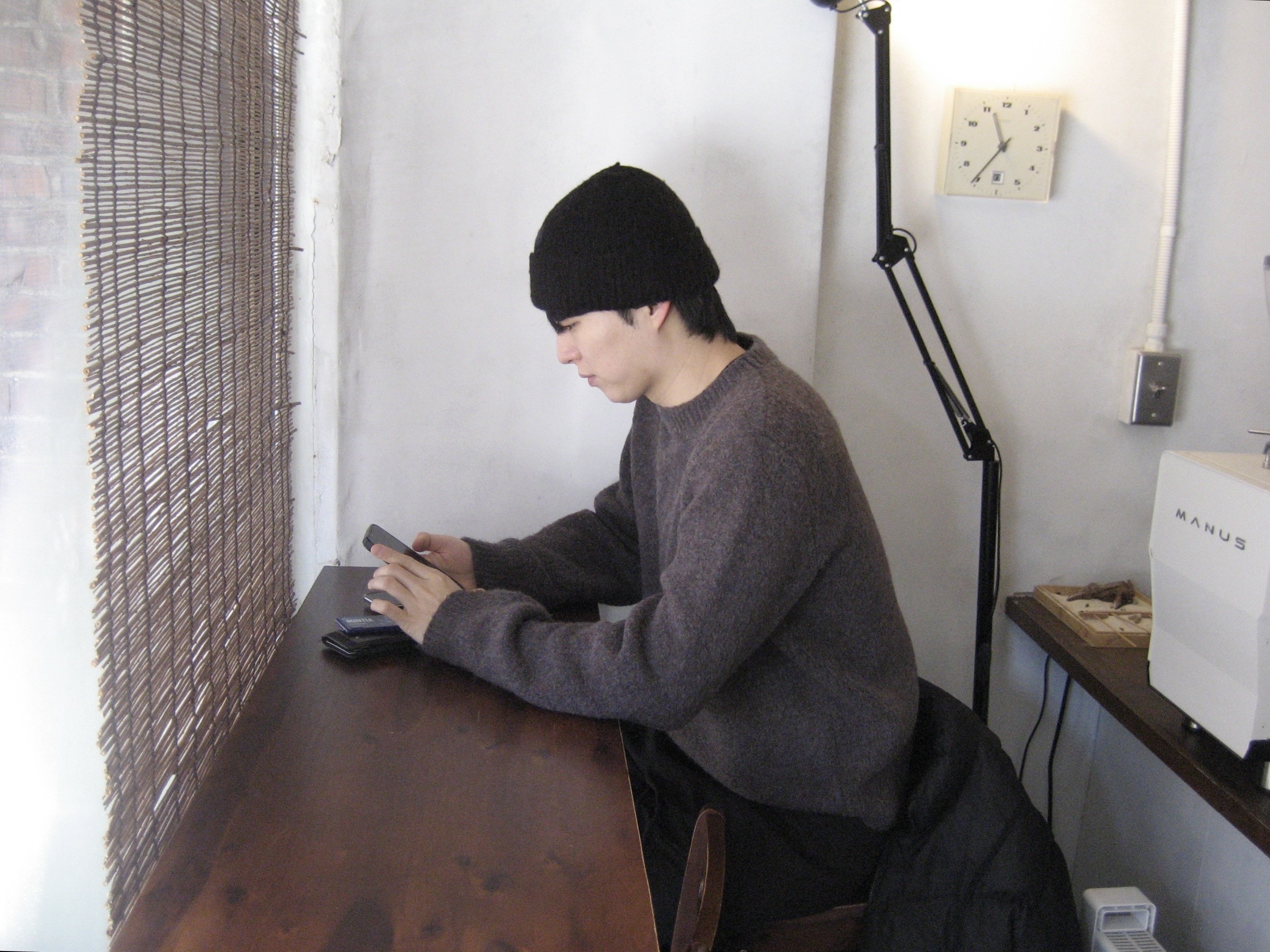 Millo Archive Crop Silhouette Knit Melange Purple 착용 스타일 - 4