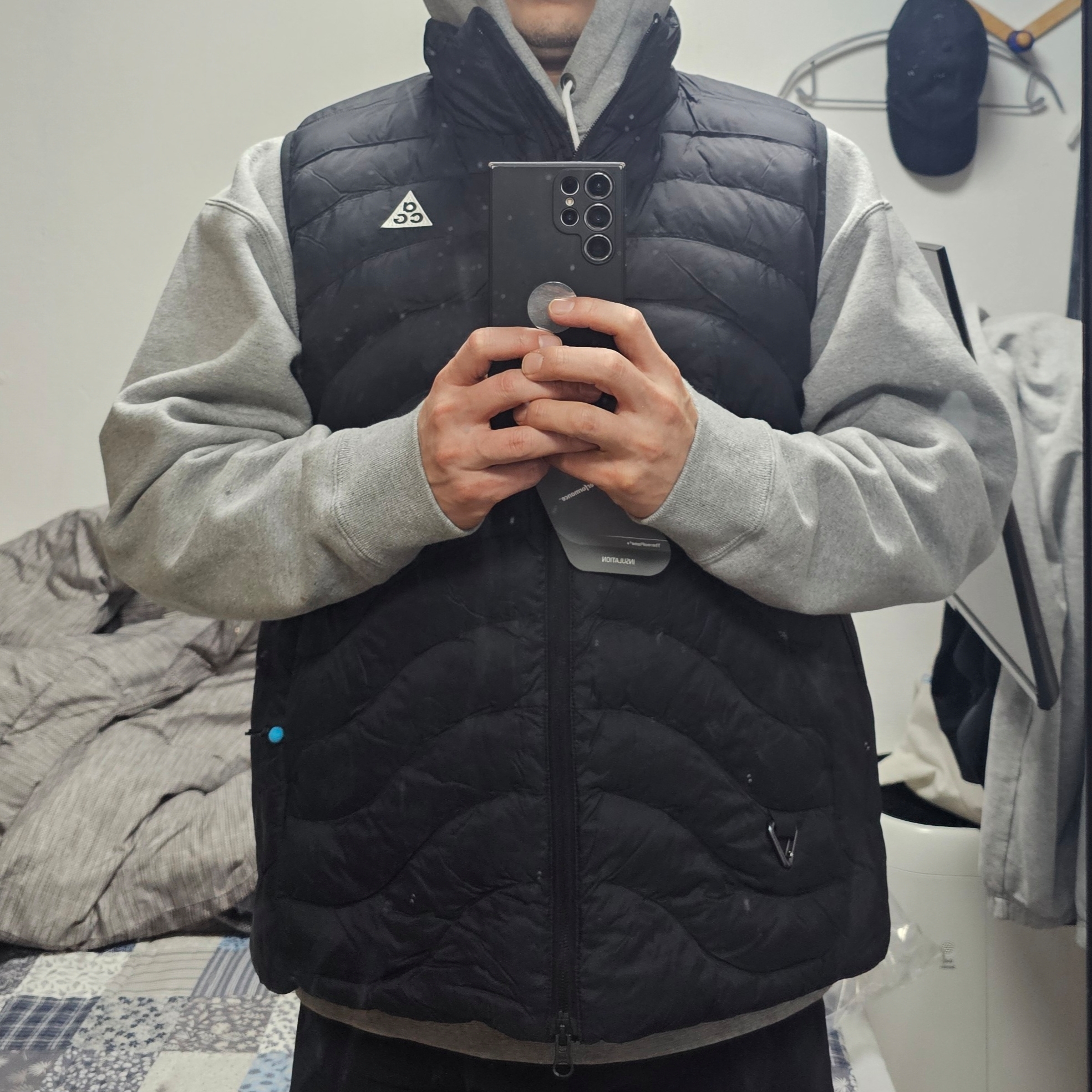 Nike ACG Lava Flow Therma-Fit ADV Vest Black Summit White - Asia 착용 스타일