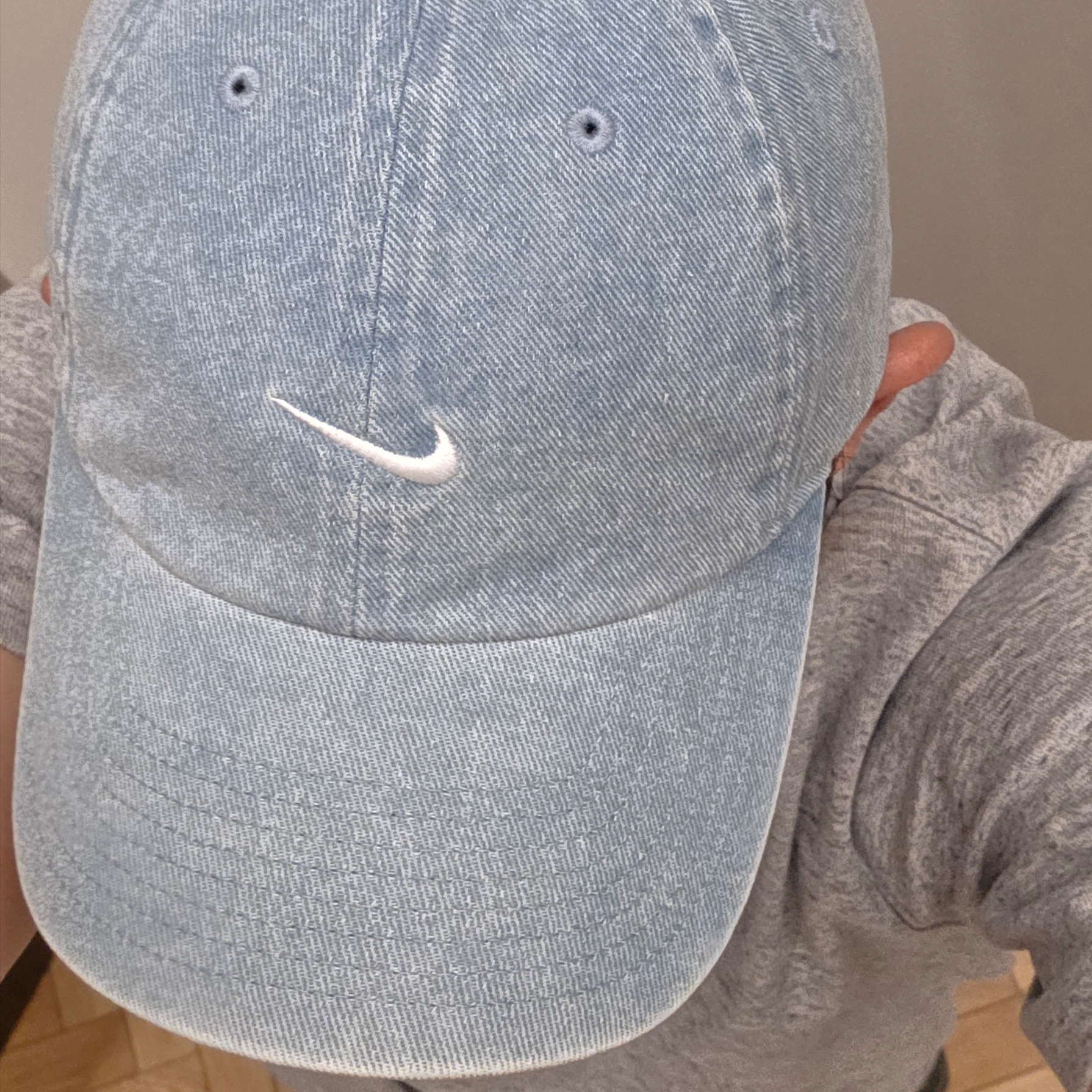 Nike Club Unstructured Denim Cap Aegean Storm Thunder Blue 착용 스타일