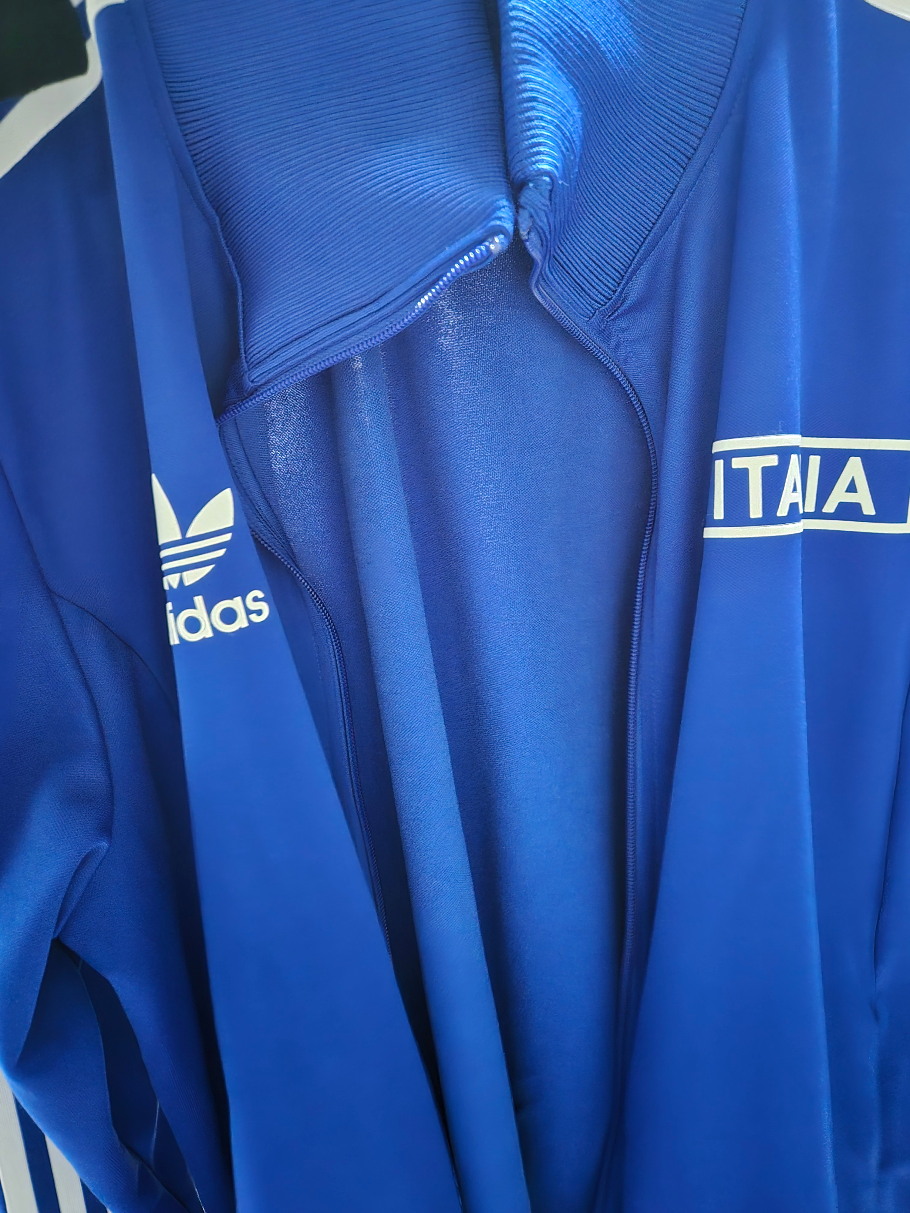 Adidas Italy Beckenbauer Track Top Royal Blue - KR Sizing 착용 스타일