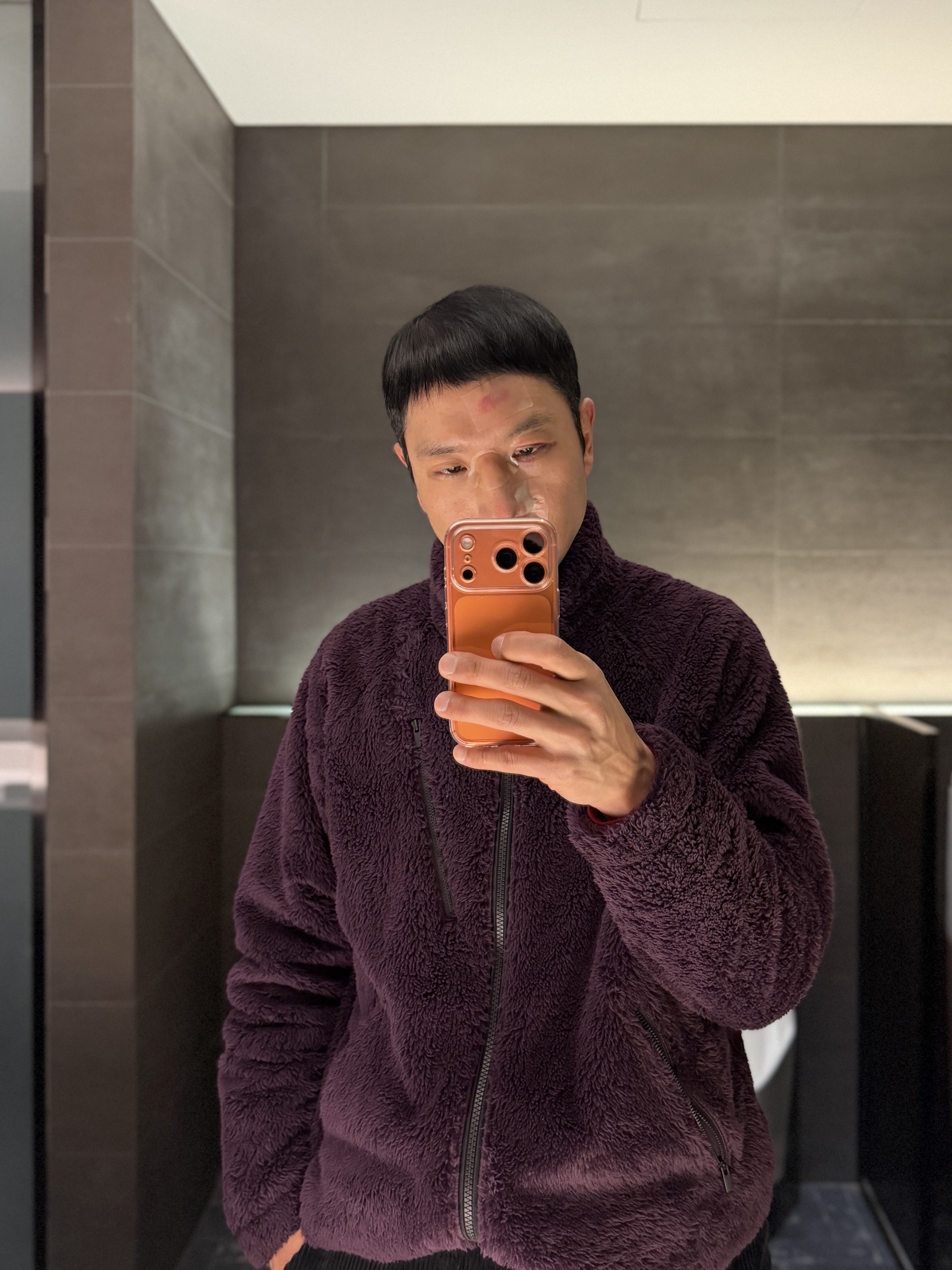 Uniqlo x Needles Fleece Jacket Purple - JP 착용 스타일 - 1