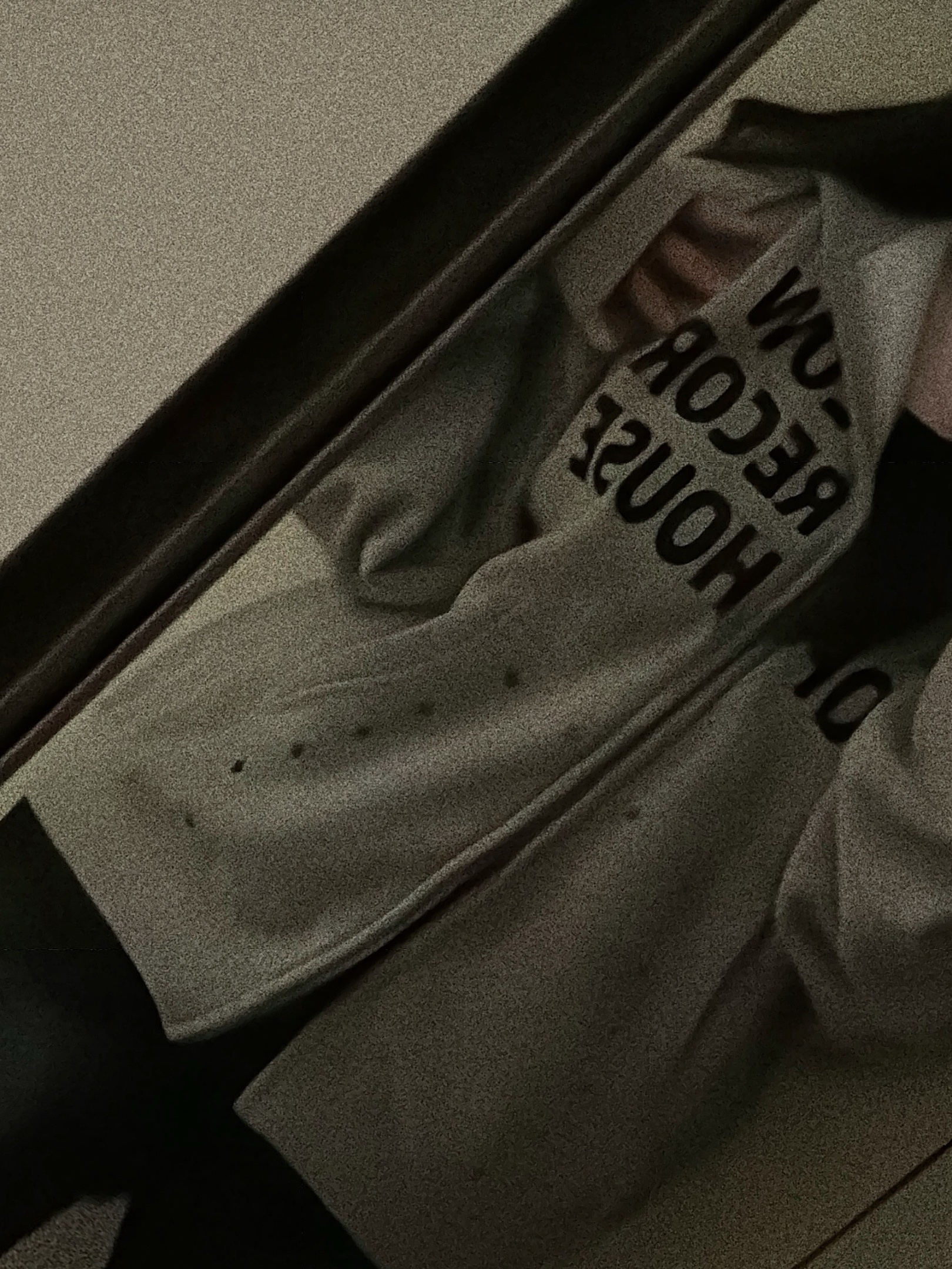 SLOW RECORD HOUSE Typo Star Hood Zip-Up Grey 착용 스타일 - 4
