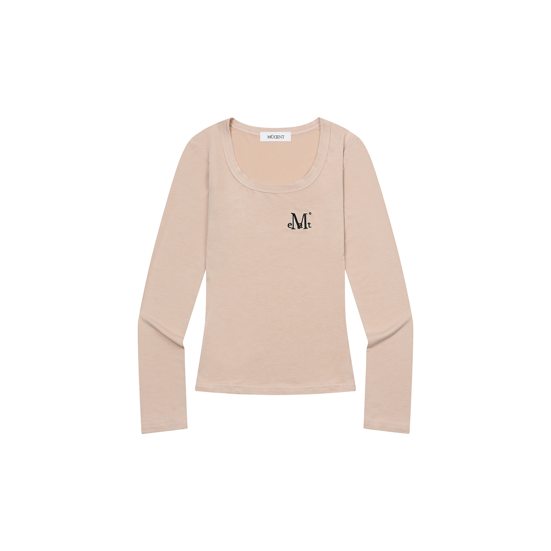 무센트 데이션 슬림핏 유넥 긴팔 티 (5컬러) 베이지(MUCENT Dacian Slim Fit U-Neck T (5Color) Beige) - 1