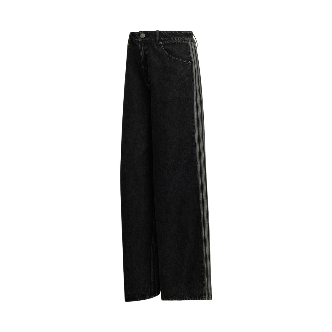 (W) 아디다스 오리지널스 파이어버드 아딜레늄 데님 팬츠 트루 블랙 데님 - KR 사이즈((W) Adidas Originals Firebird Adilenium Denim Pants True Black Denim - KR Sizing) - 1