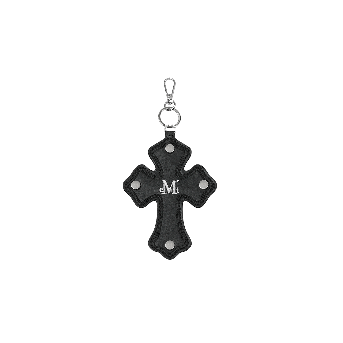 P0000BNL MUCENT Rex Cross Leather Patch Key Ring