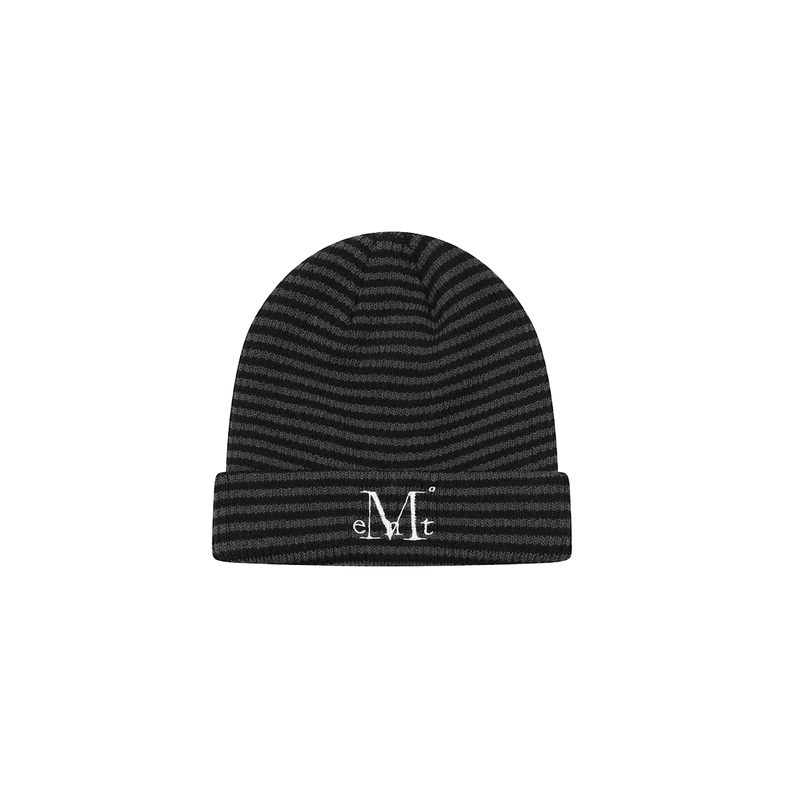 무센트 칼린 스트라이프 비니 남녀공용 차콜 - 블랙(MUCENT Carlin Stripe Beanie Unisex Charcoal - Black)