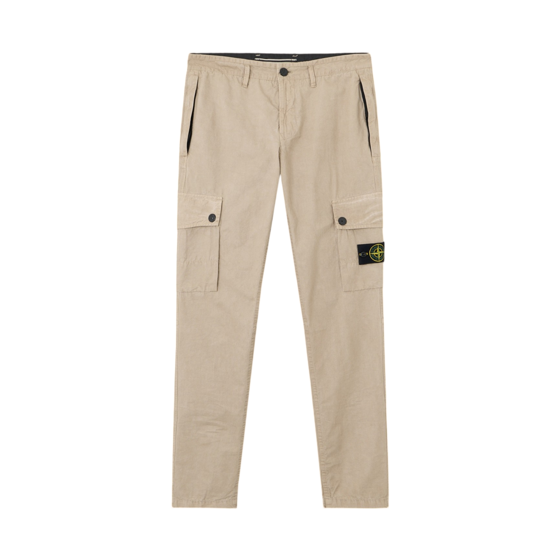 L1S1531000-53S00WA-V019A Stone Island 3100053 Brushed Organic Cotton Canvas Old Effect Slim-Fit Cargo Trousers with Zip Pockets Desert - 26SS