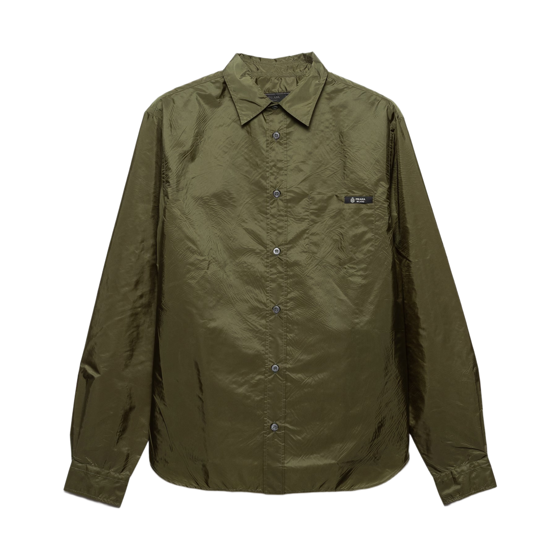 SC834-1WQ9-F0161 Prada Re-Nylon Shirt Military Green
