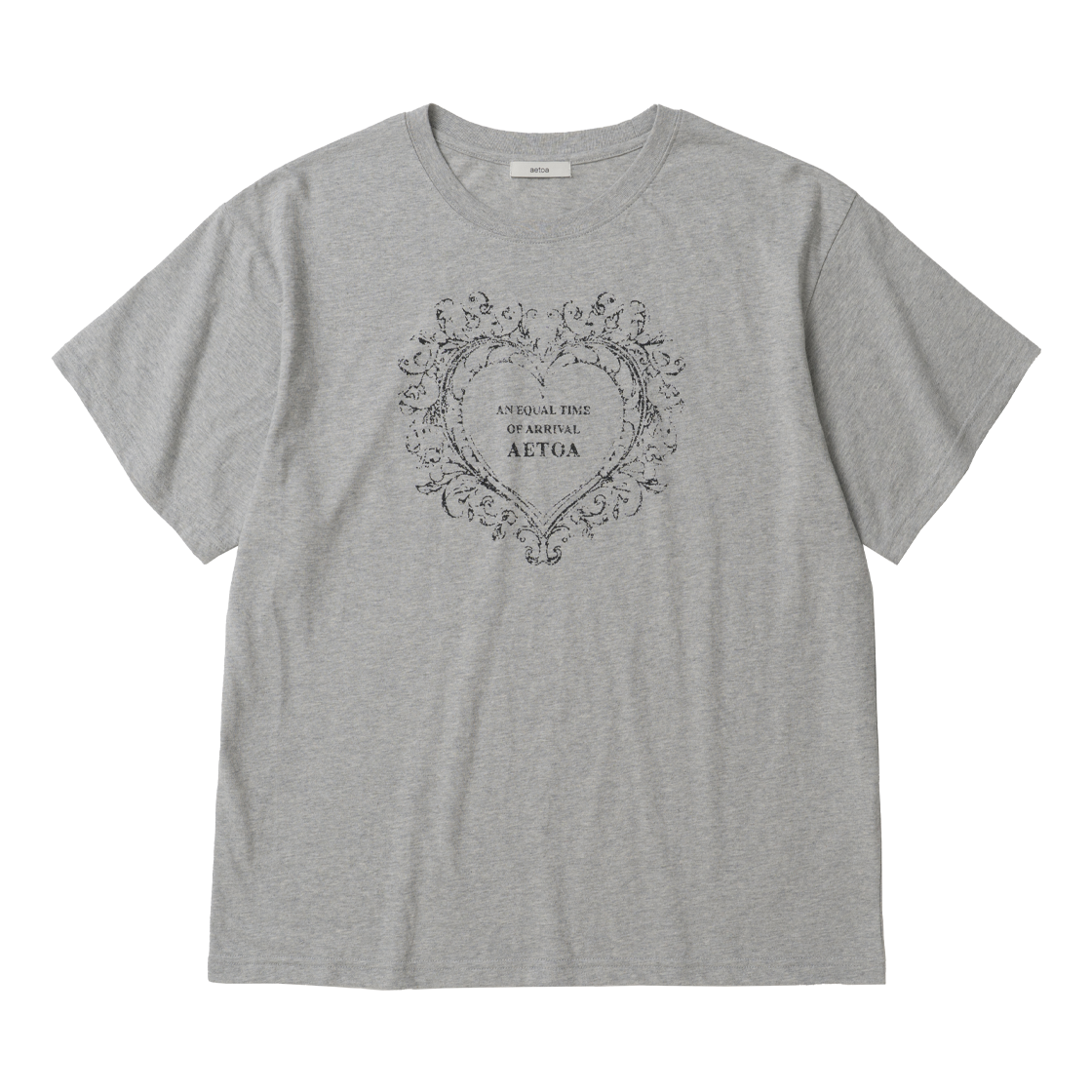AT024GRA aetoa Vintage Heart T-Shirt Gray