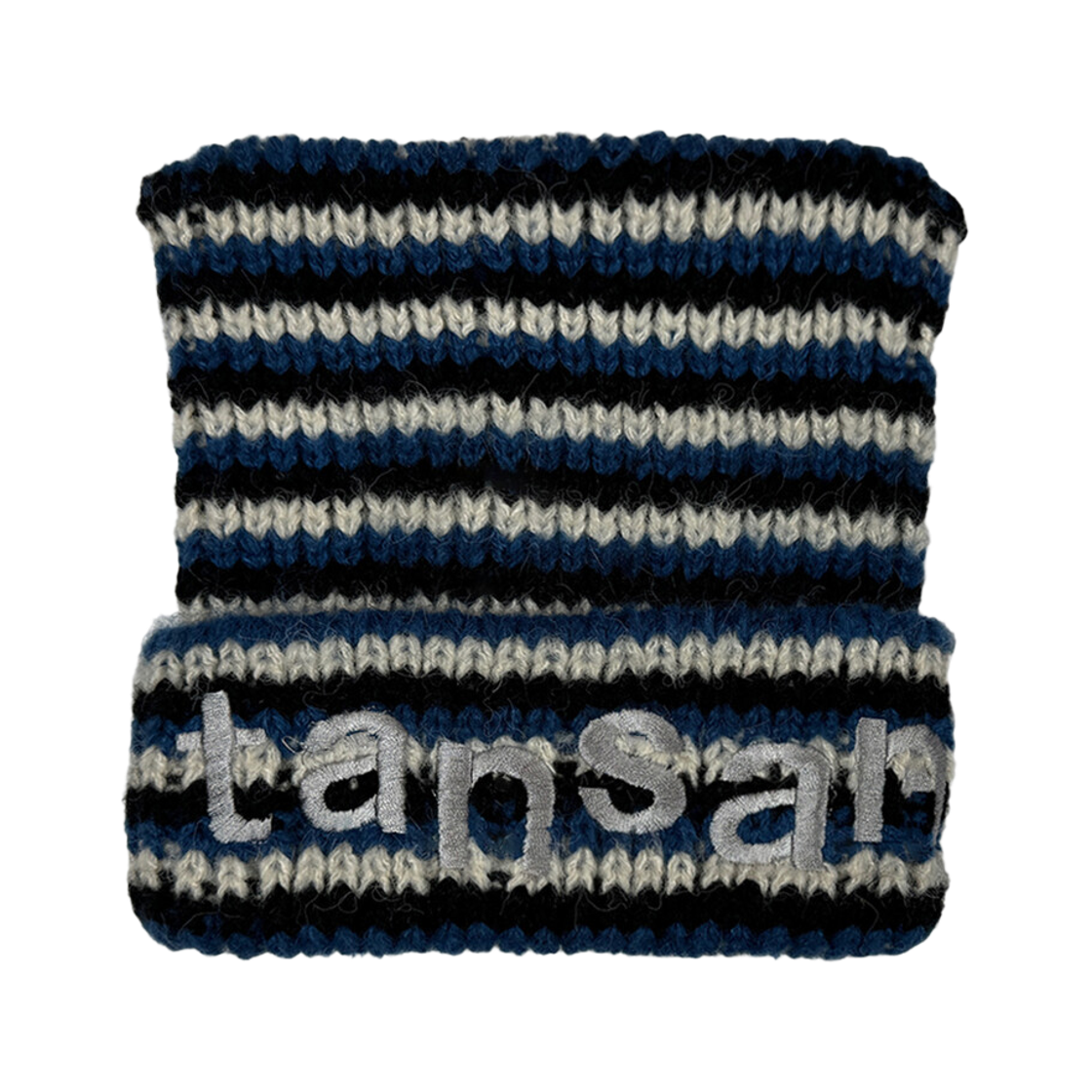 탄산마그네슘 로고 캣 비니 블루 스트라이프(Tansanmagnesium Logo Cat Beanie Blue Stripe)