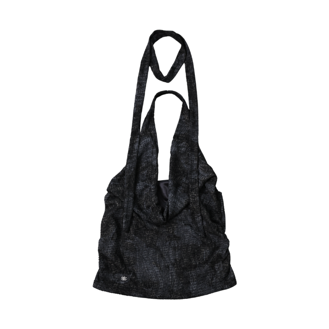 미애 디스트레스트 홀터 탑 & 볼레로 세트 다크 그레이(Miae Distressed Halter Top & Bolero Set Dark gray) - 1