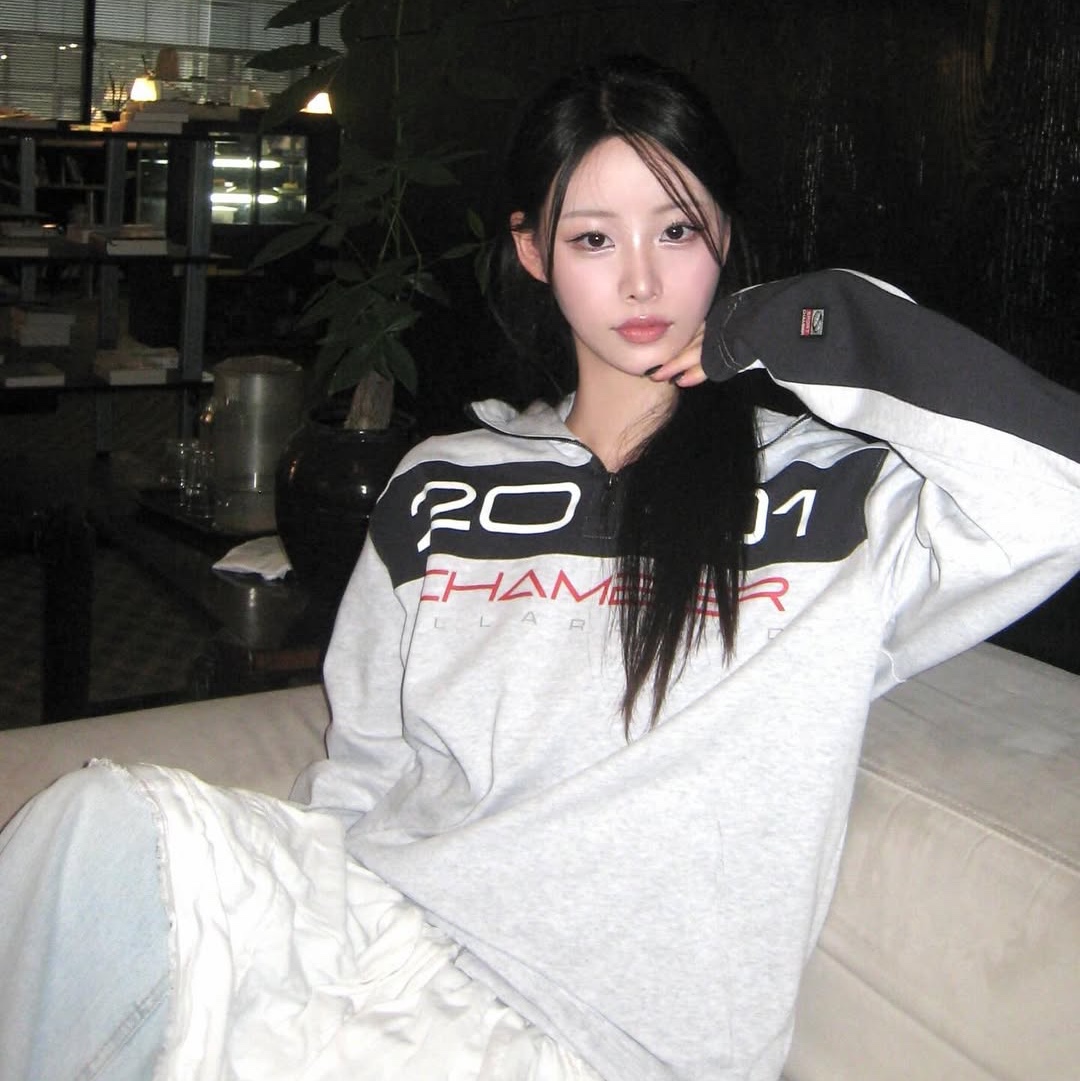 SPORT CHAMBER Guard Hood T-Shirt 1% Gray 착용 스타일 - 1