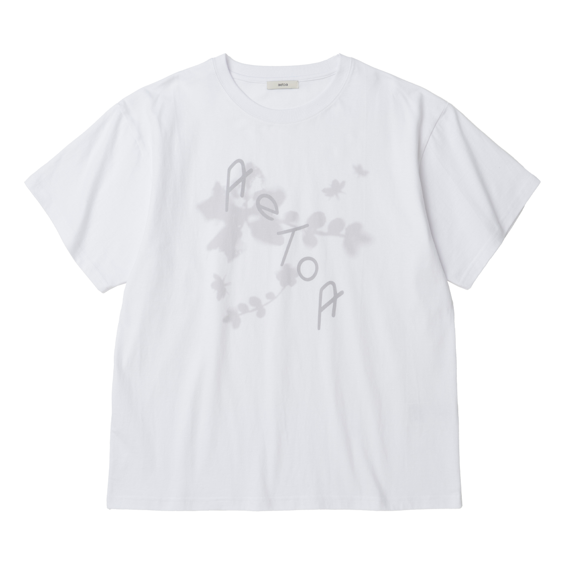 AT001WHT aetoa Flower Printed T-Shirt White