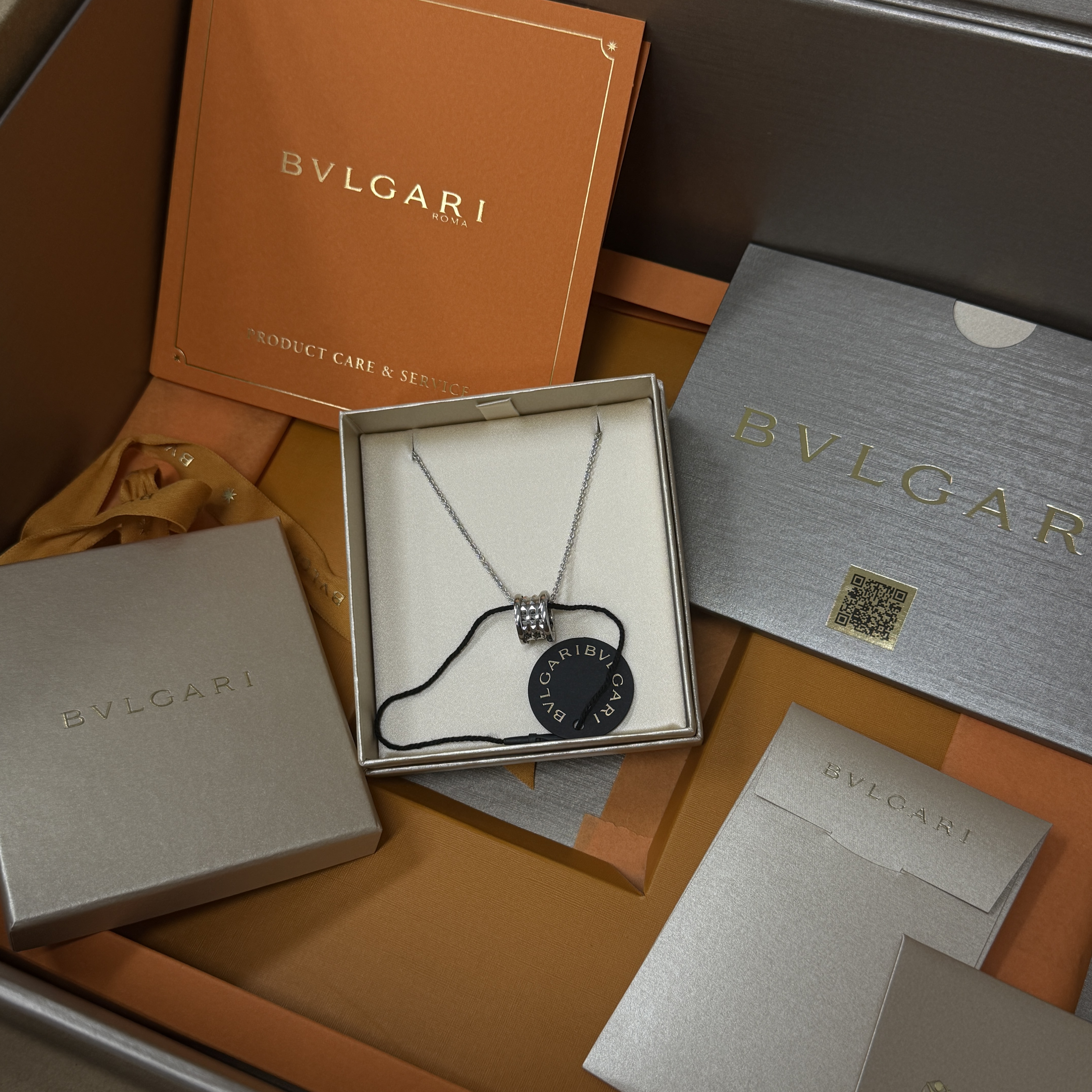 Bulgari Save The Children Necklace Sterling Silver 착용 스타일 - 1