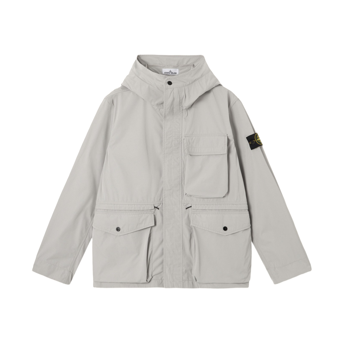 L1S1541000-32S0026-V0061 Stone Island 4100032 Micro Twill Short Hooded Parka with Anti-Drop Pearl Grey - 26SS
