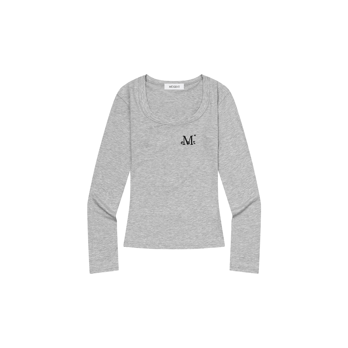 무센트 데이션 슬림핏 유넥 긴팔 티 (5컬러) 그레이(MUCENT Dacian Slim Fit U-Neck T (5Color) Gray) - 1