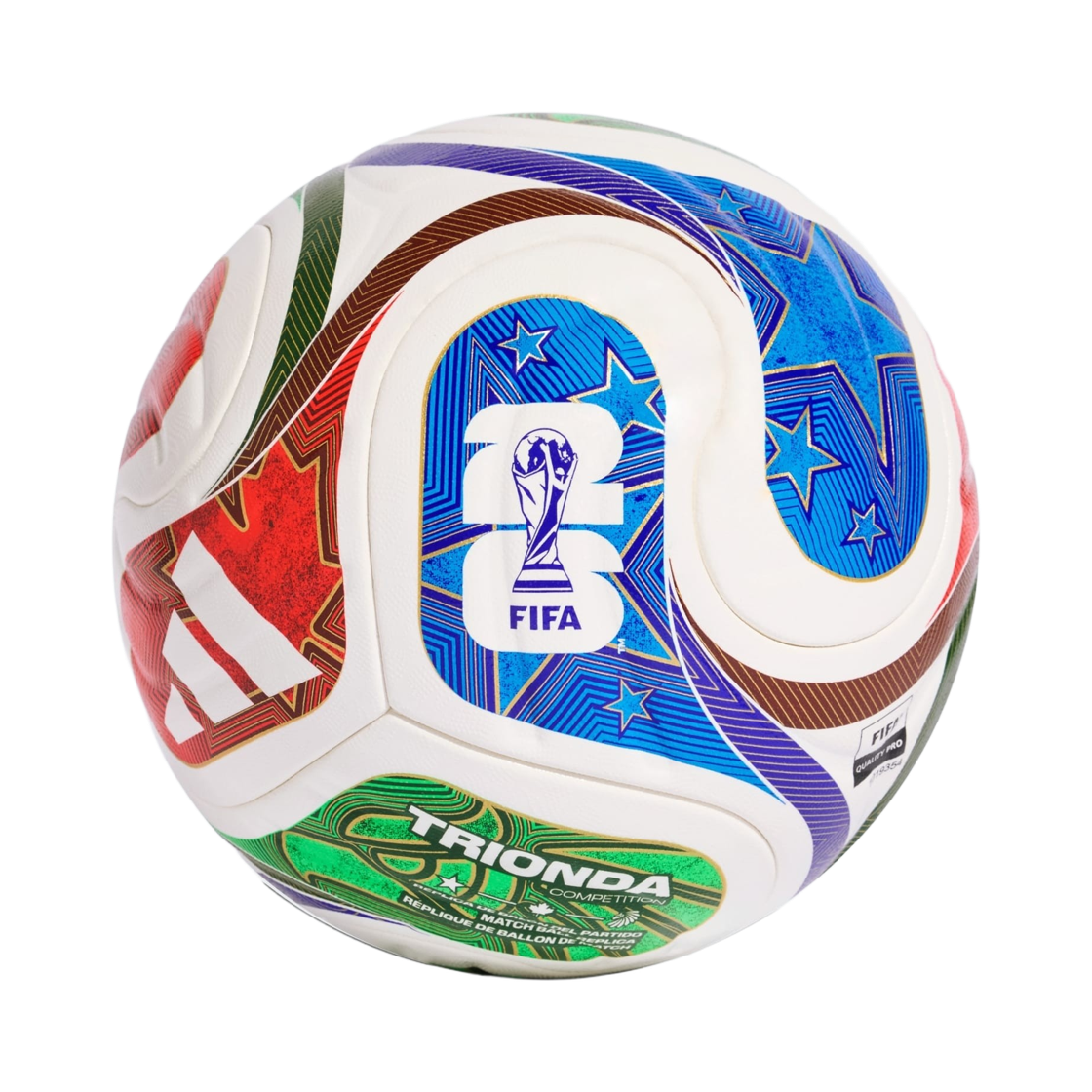 아디다스 26 피파 월드컵 트리온다 컴피티션 볼 화이트 솔라 블루(Adidas 26 FIFA World Cup Trionda Competition Ball White Solar Blue)