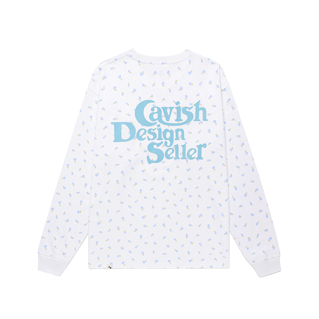카비시 플라워 셀러 로고 롱슬리브 티셔츠 화이트(CAVISH Flower Seller Logo LS Tee White)