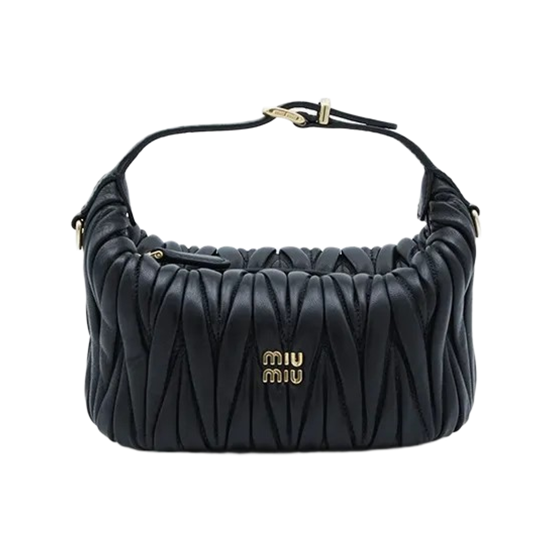 미우 미우 마테라쎄 나파 레더 미니백 블랙(Miu Miu Matelasse Nappa Leather Mini Bag Black)