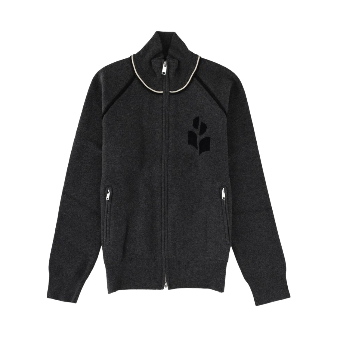 CA0166FA-D1L11E-ANBK (W) Isabel Marant Lanya Cardigan Anthracite Black - 26SS