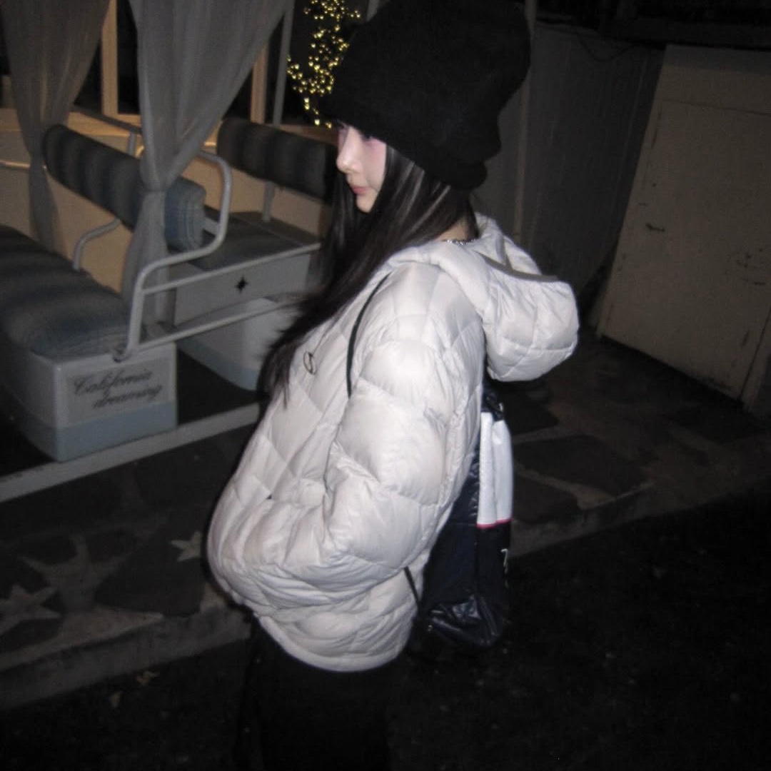 SPORT CHAMBER Light DuckDown Jacket Light Beige 착용 스타일 - 5