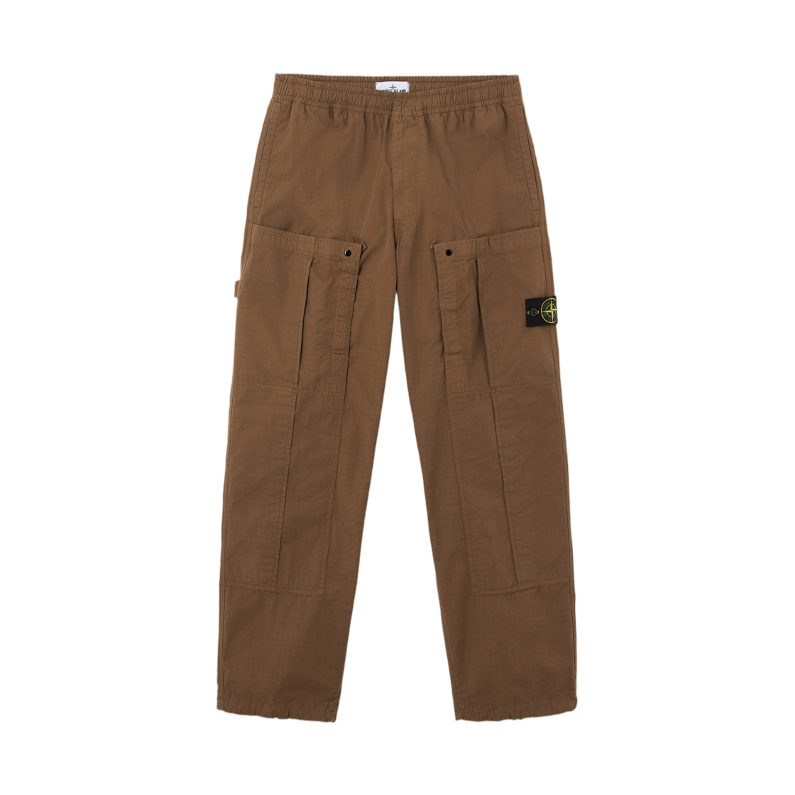 L1S1531000-07S0298-V007C Stone Island 3100007 Mercerised Organic Cotton Ripstop Loose-Fit Cargo Trousers with Elasticated Waistband Umber - 26SS