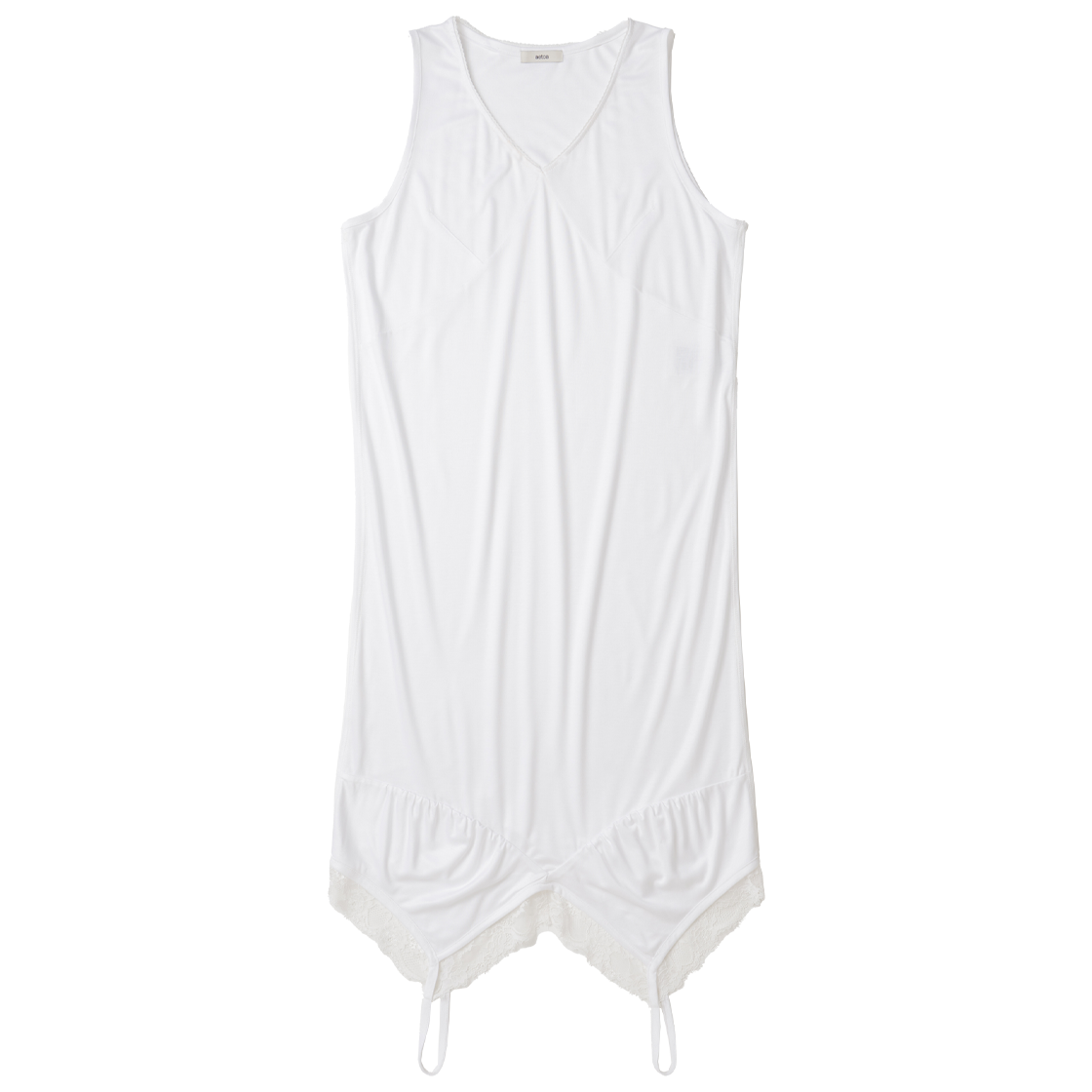 에토아 레이스 저지 드레스 화이트(aetoa Lace Jersey Dress White) - 1