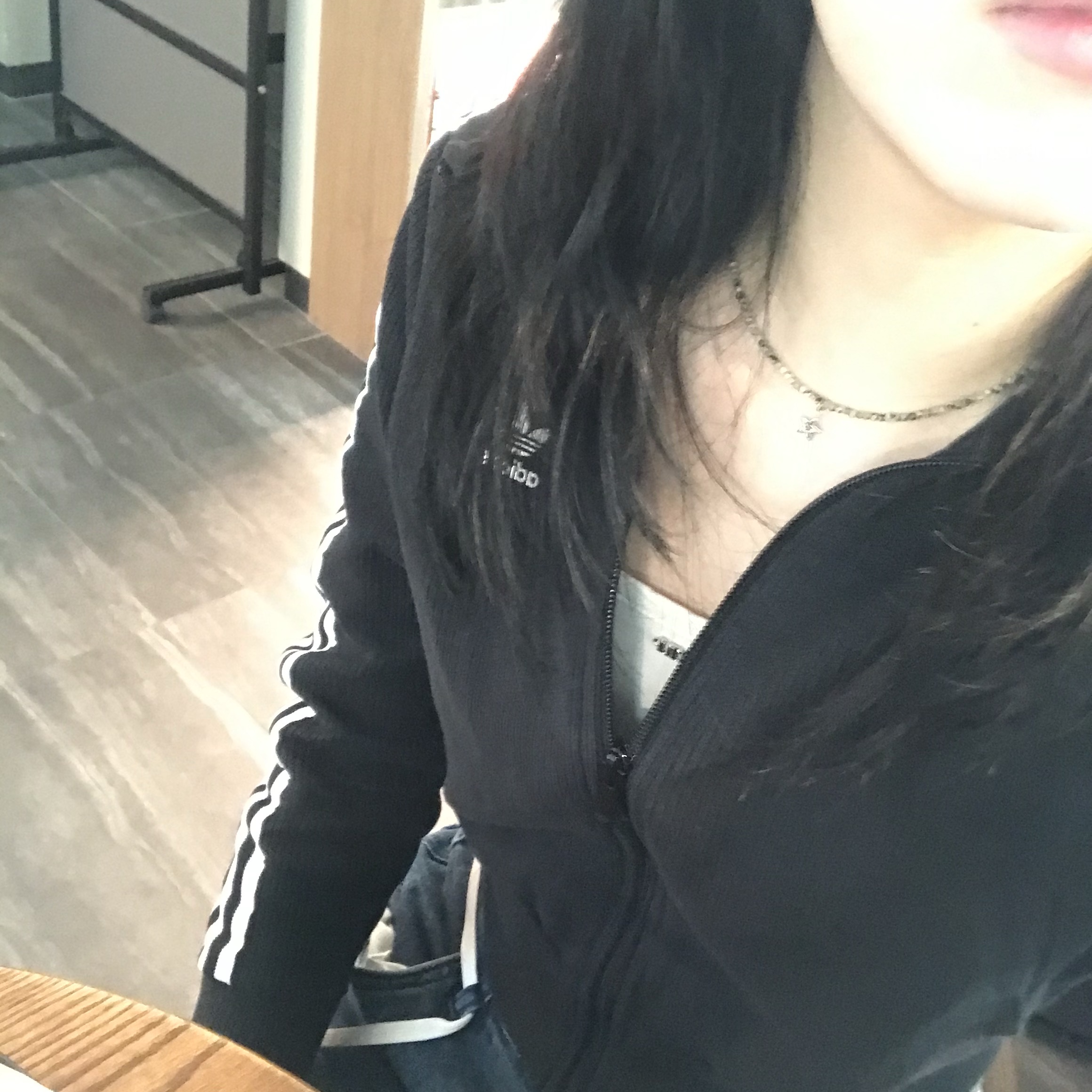(W) Adidas Firebird Adicolor Knit Track Top Black White - KR Sizing, (W) Nike Air Force 1 '07 Low Triple Black 착용 스타일 - 2