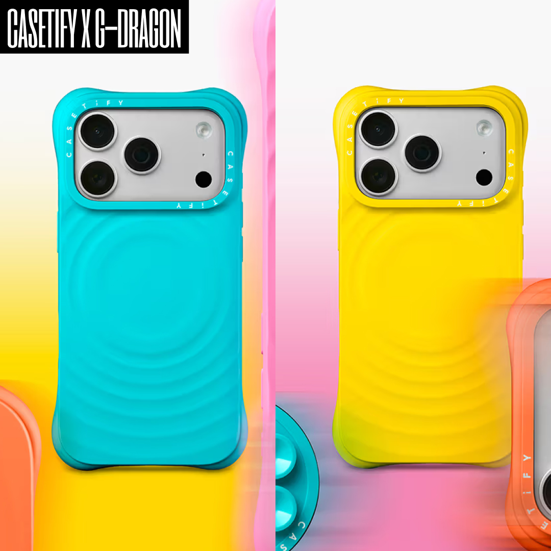 Casetify x G-DRAGON iPhone Alloy Ripple Case Silver Grey, Casetify x G-DRAGON iPhone Magsafe Ripple Case Mint Blue 착용 스타일 - 3