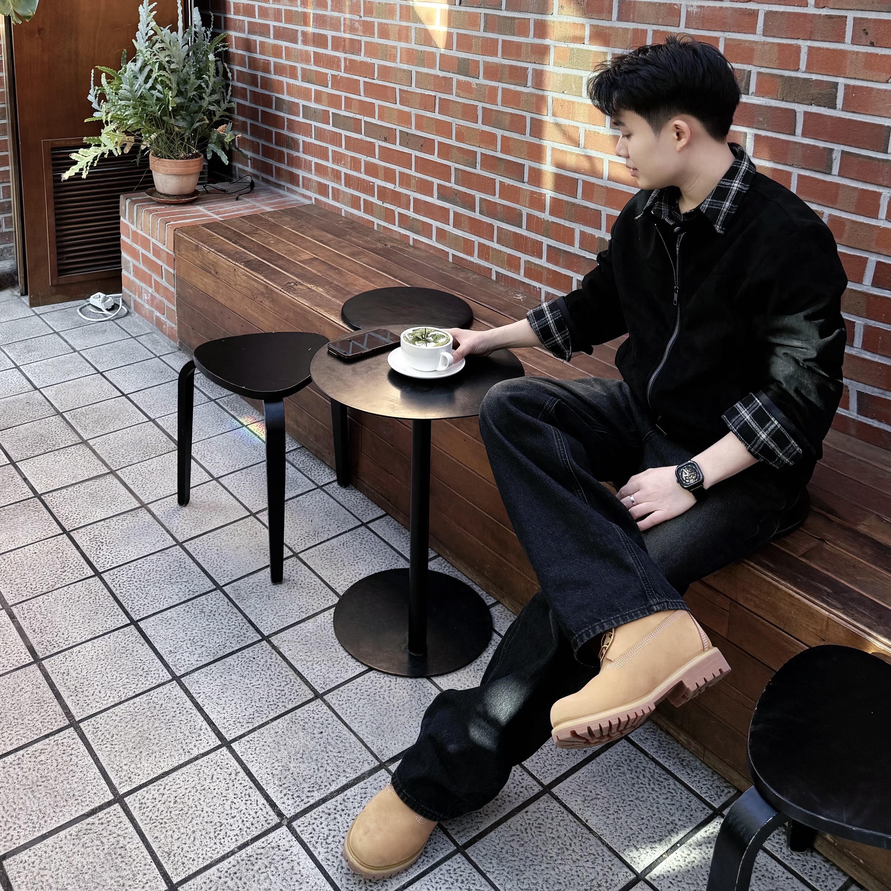 Timberland Premium 6 inch Waterproof Boot Wheat Nubuck - Wide 착용 스타일