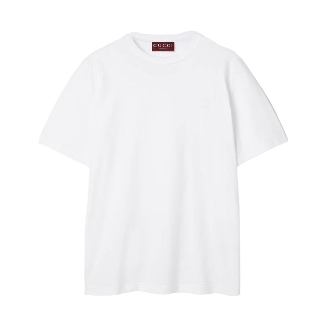 구찌 자수 코튼 저지 티셔츠 화이트(Gucci Embroidery Cotton Jersey T-Shirt White)