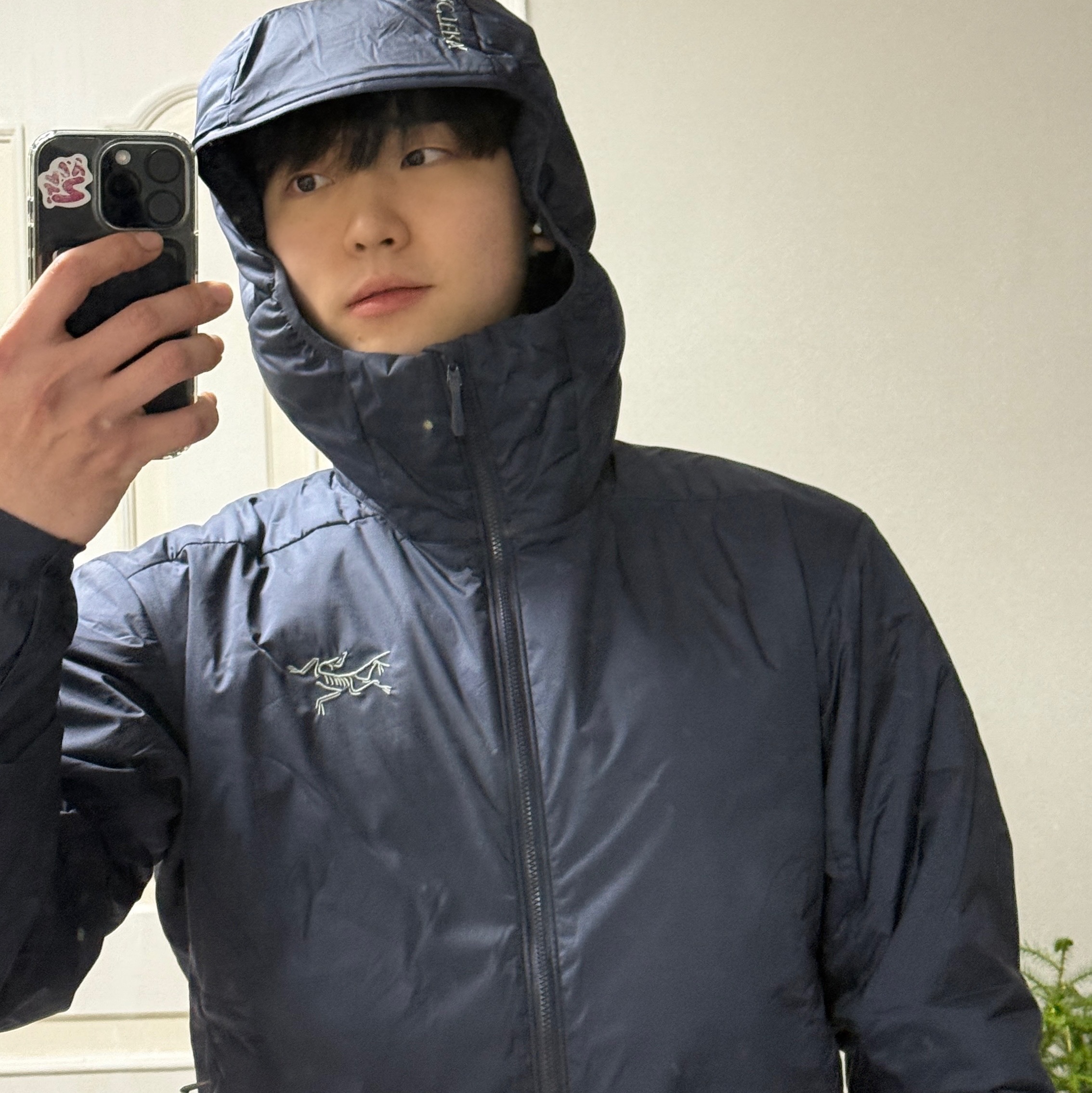 Arc'teryx Atom Hoody Black Sapphire 착용 스타일
