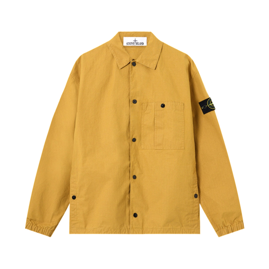 L1S1512000-18S0299-V0034 Stone Island 1200018 Double-Coated Cotton Ripstop Comfort-Fit Overshirt with Pockets Mustard - 26SS